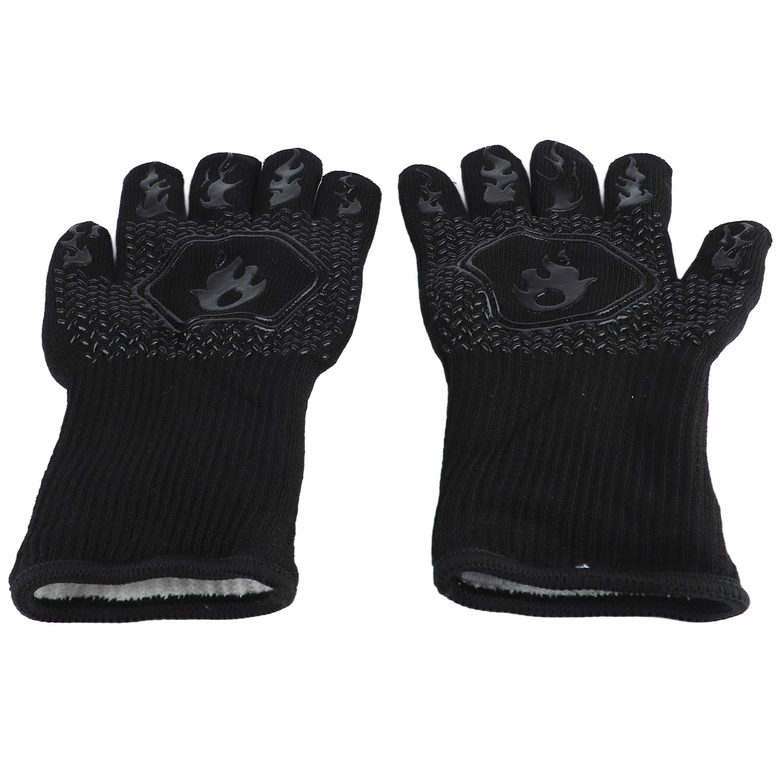 BBQ Gloves Heat Resistant Grilling Gloves Non Slip Oven Gloves Long Kitchen Gloves for Barbecue Baking Black Average Size 26‑35CM - Image 7