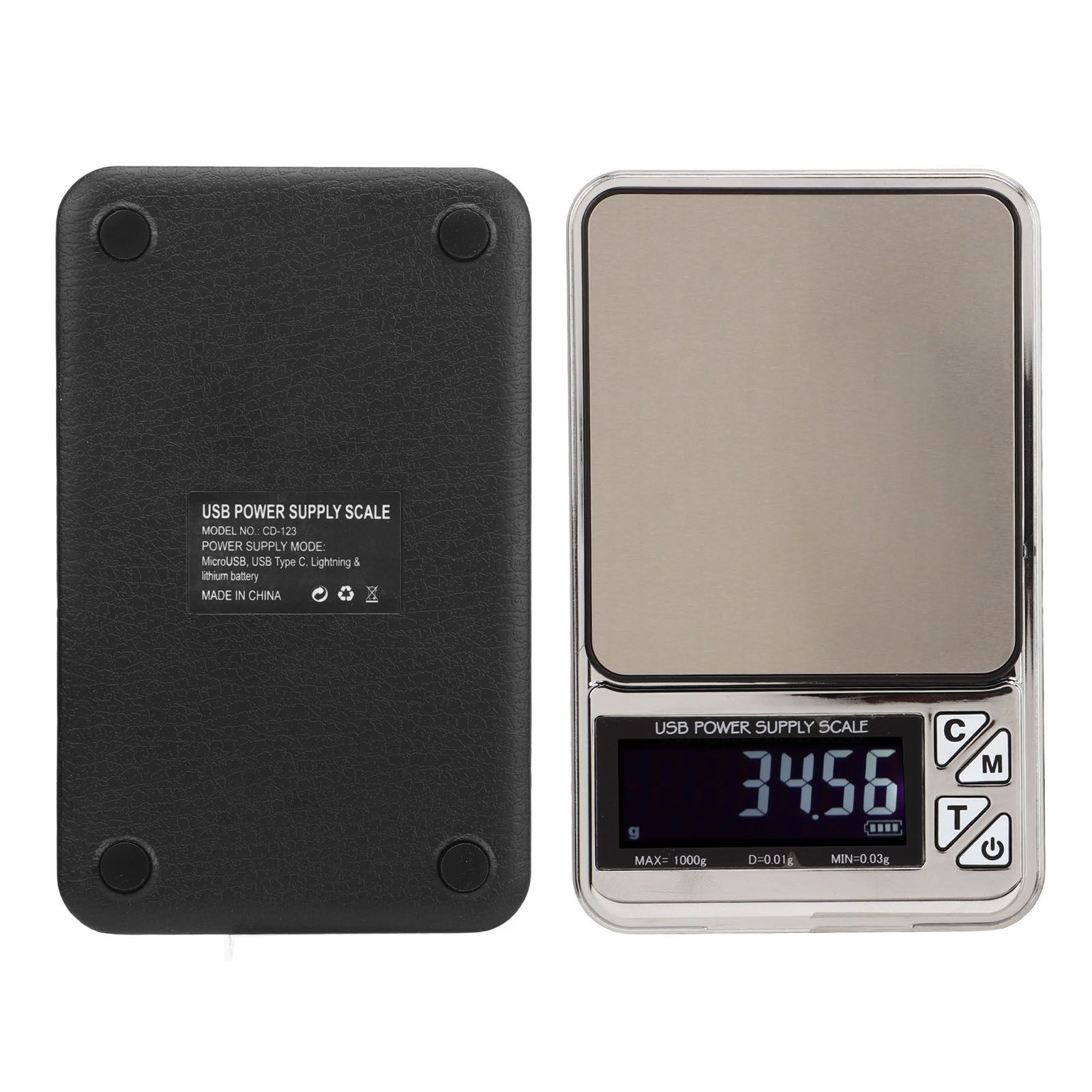 USB Electric Jewelry Flat Weighing Scale Electronic Kitchen Food Coffee Weighing Scale 200mAh - Image 2