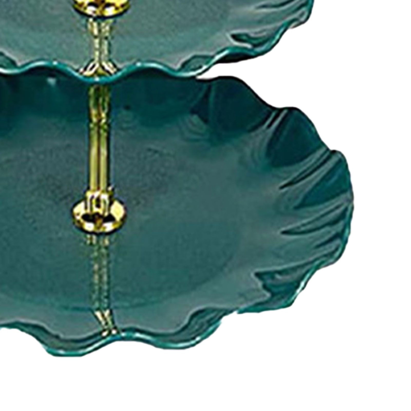 Nordic Style 3 Layer Fruit Plate Tray Plastic 3 Tier Cake Stand Holiday Party Dessert Tray Dark Green - Image 7