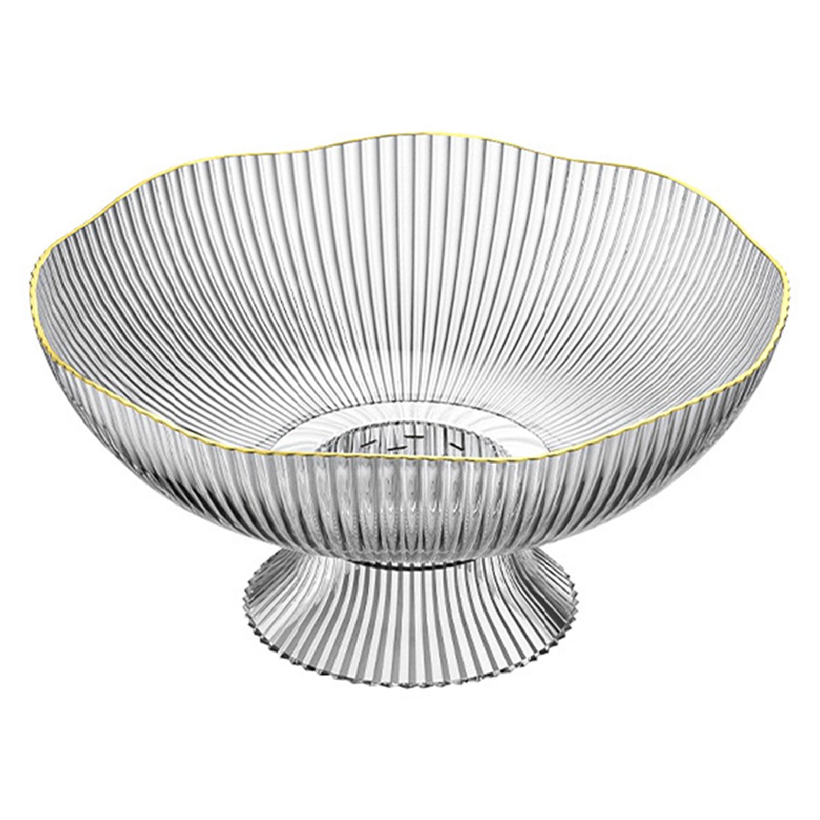 Plastic Footed Fruit Plate with Draining Hole Detachable Base Household Living Room Coffee Table Fruit Candy Snack Display Plate Transparent - Image 1
