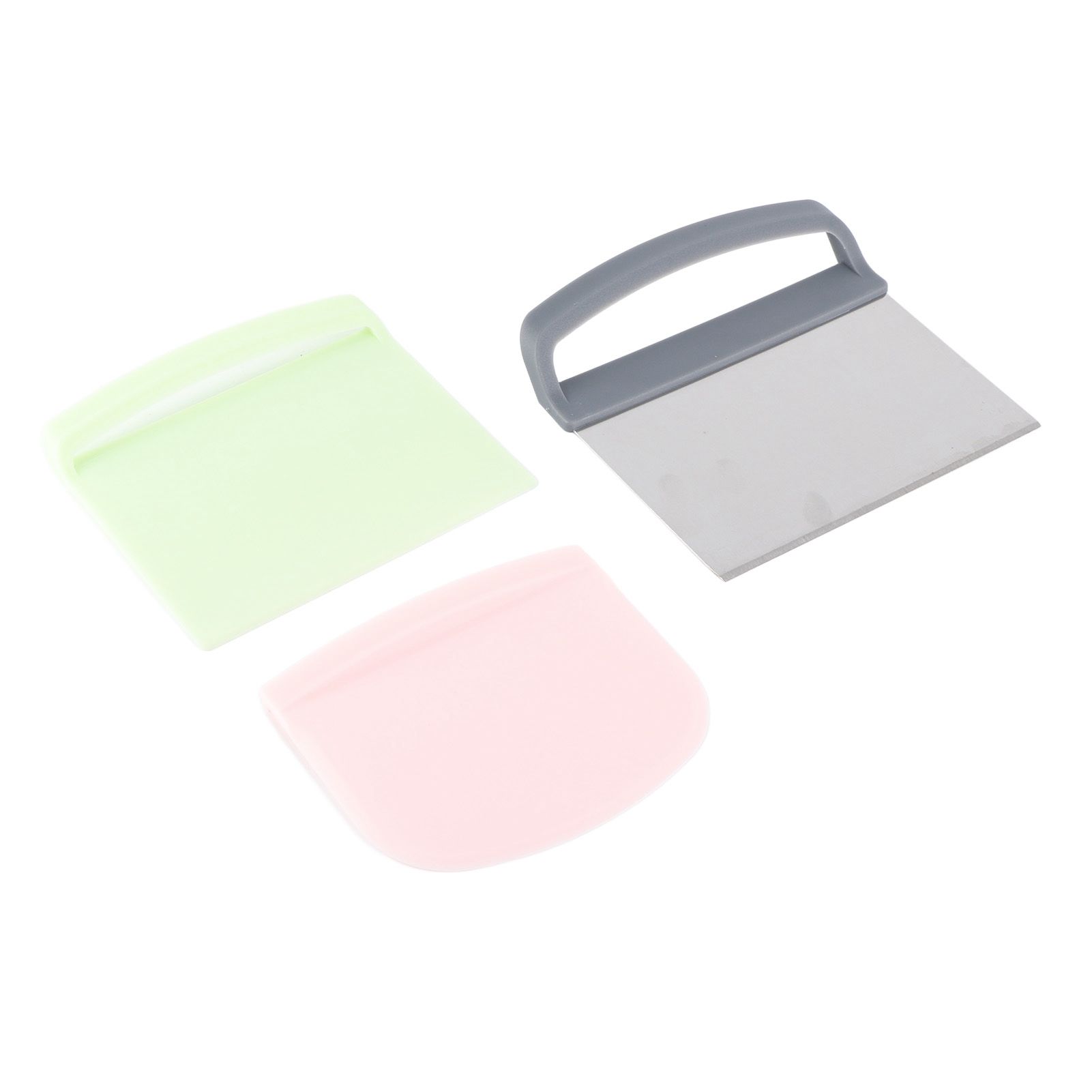 3pcs Dough Scraper Multipurpose Food Grade Safe Dough Cutter for Dough Cake Bread - Image 2