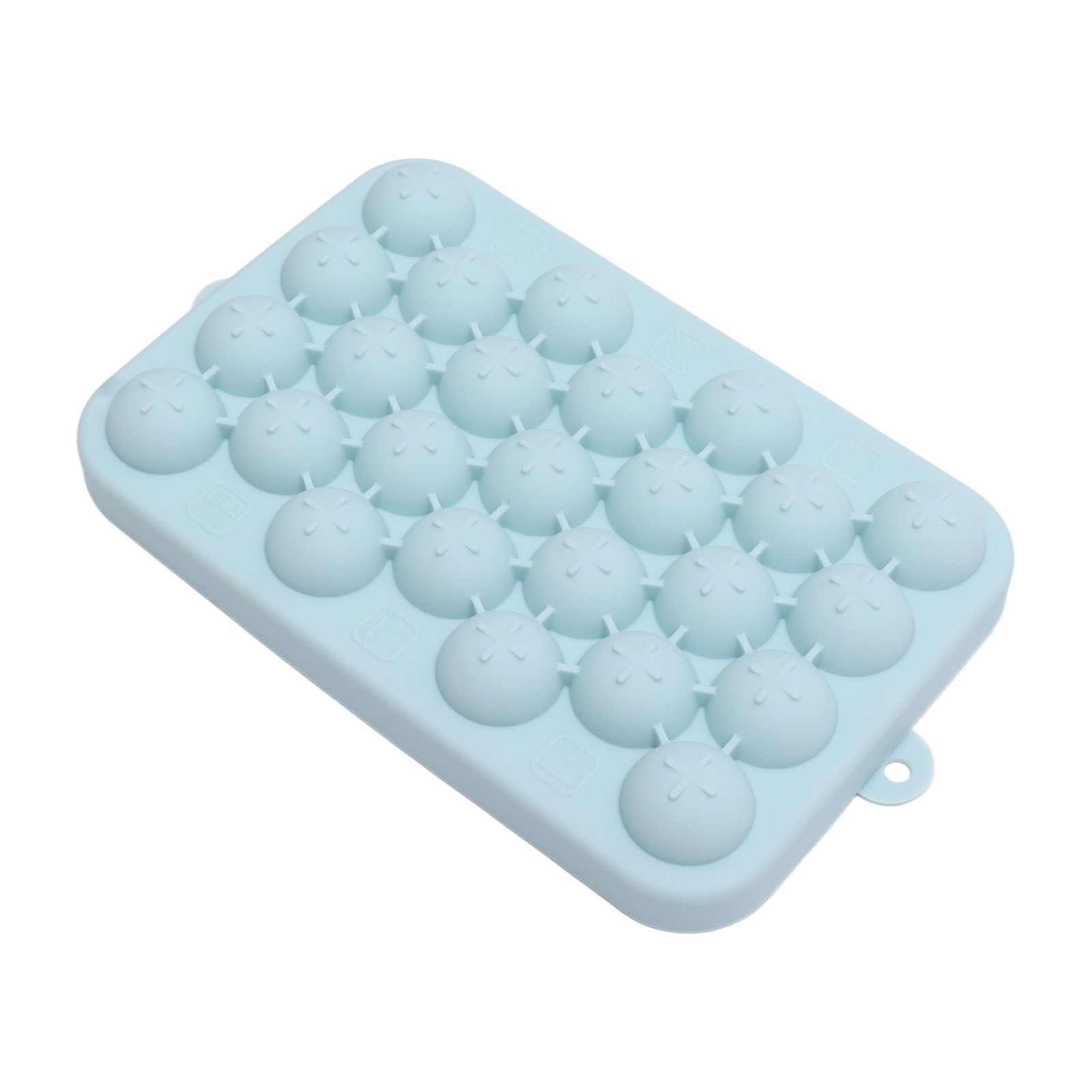 25 Grid Ice Cube Tray Easy Release Silicone Ice Ball Maker Mold Mini Round Ice Sphere Tray with Lid Blue - Image 4