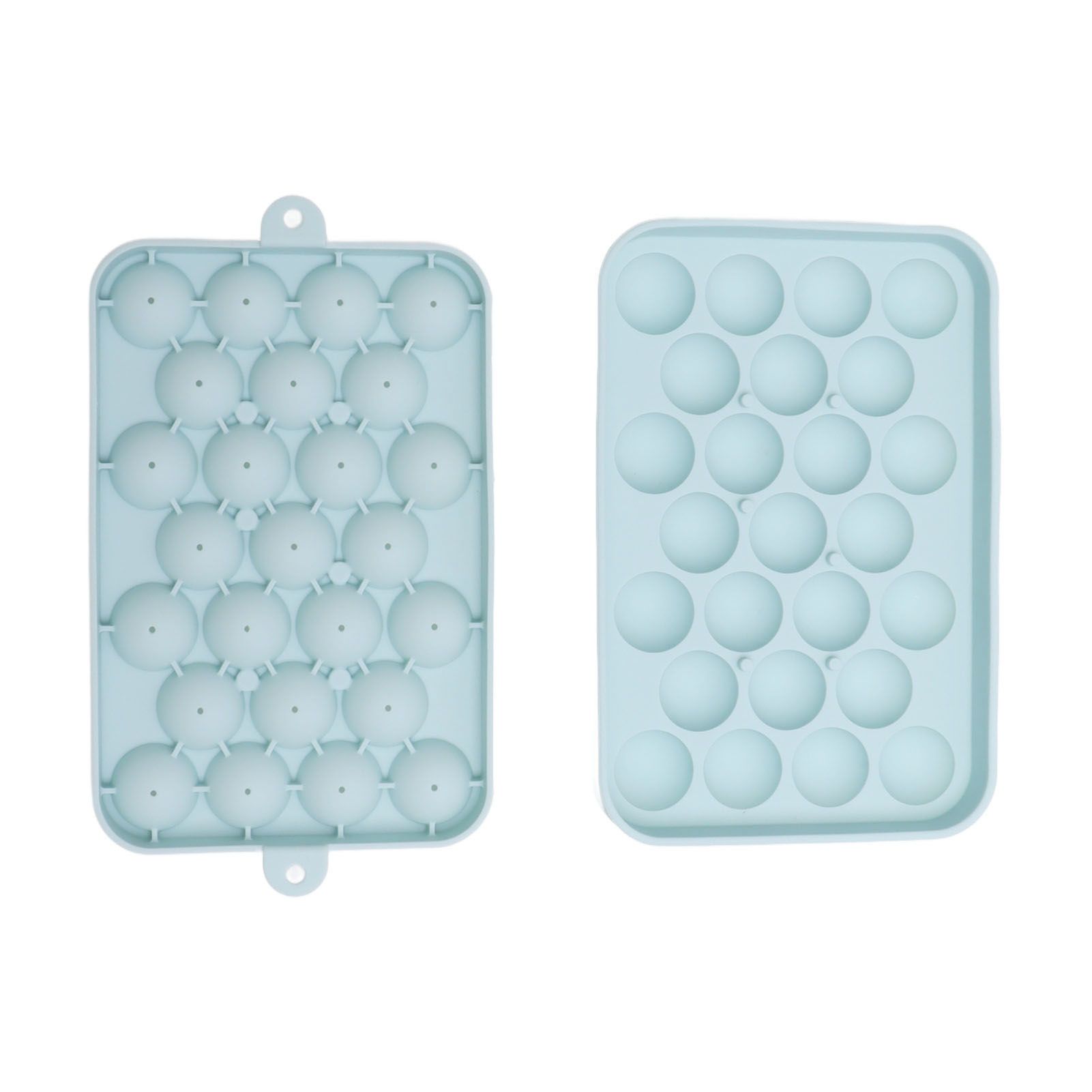 25 Grid Ice Cube Tray Easy Release Silicone Ice Ball Maker Mold Mini Round Ice Sphere Tray with Lid Blue - Image 5