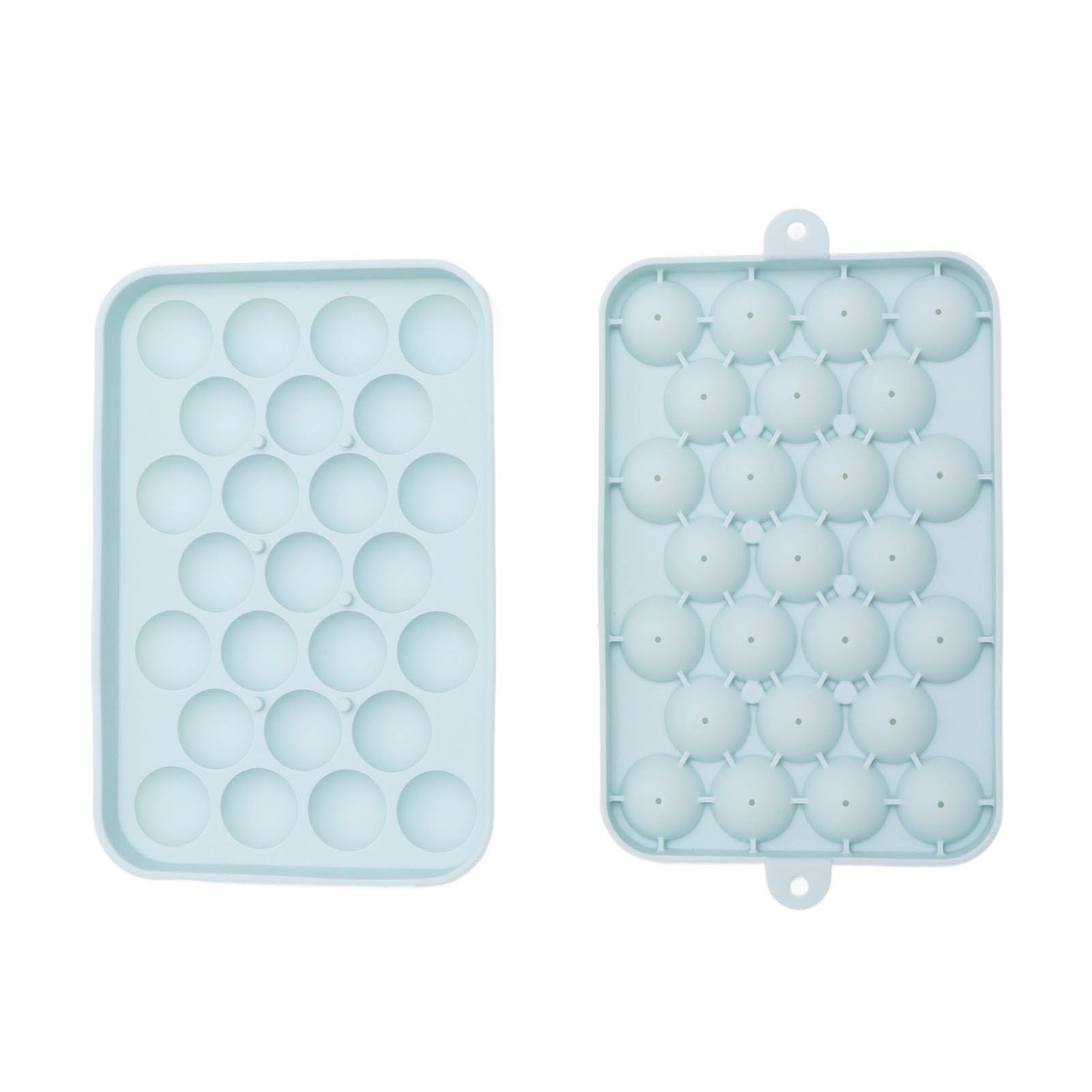 25 Grid Ice Cube Tray Easy Release Silicone Ice Ball Maker Mold Mini Round Ice Sphere Tray with Lid Blue - Image 6