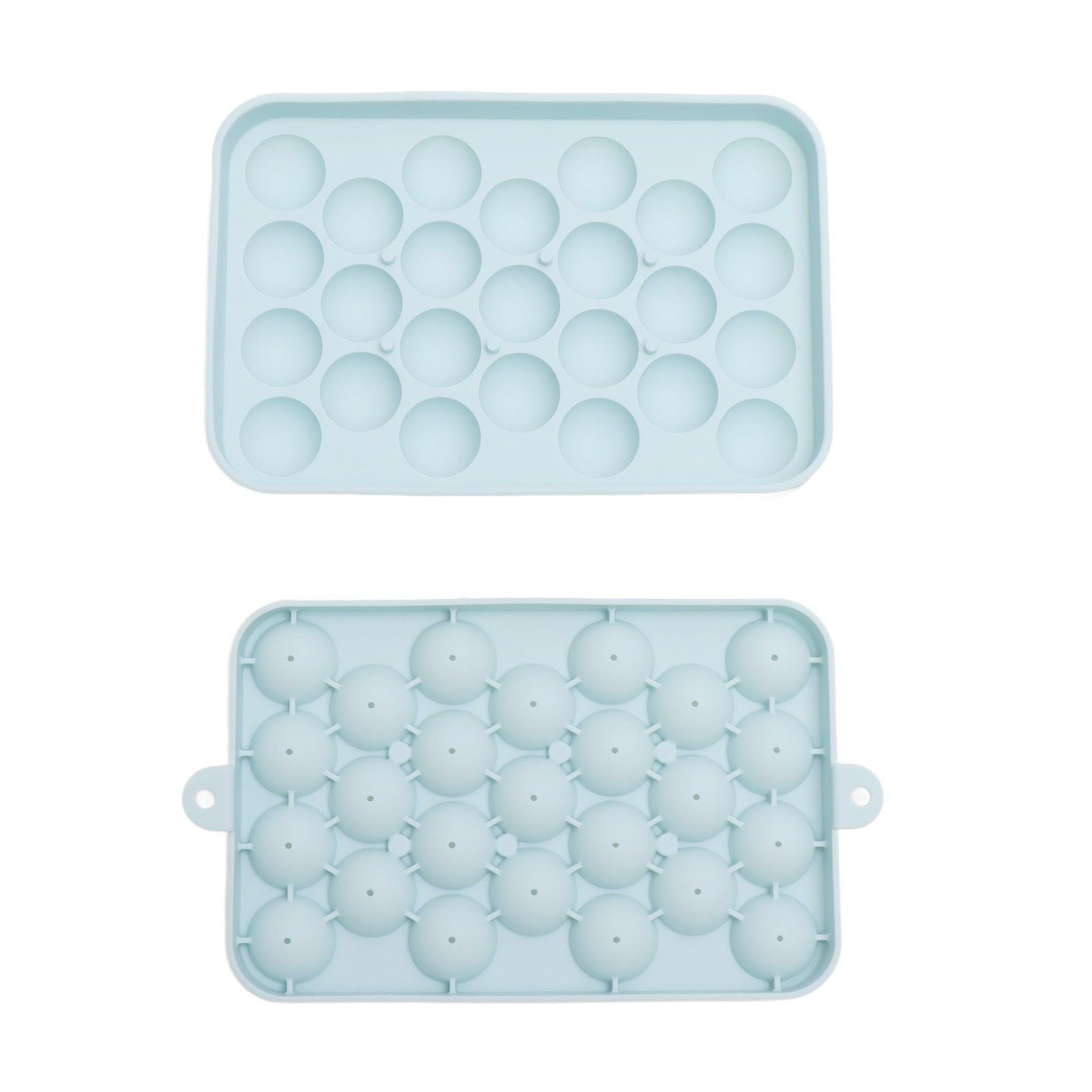25 Grid Ice Cube Tray Easy Release Silicone Ice Ball Maker Mold Mini Round Ice Sphere Tray with Lid Blue - Image 8