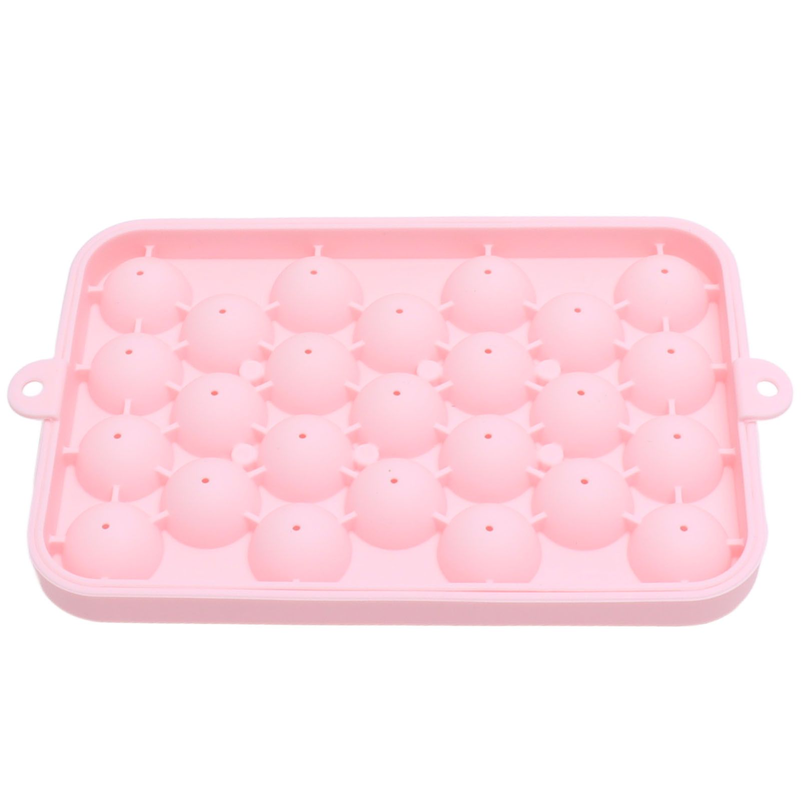 25 Grid Ice Cube Tray Easy Release Silicone Ice Ball Maker Mold Mini Round Ice Sphere Tray with Lid Pink - Image 1