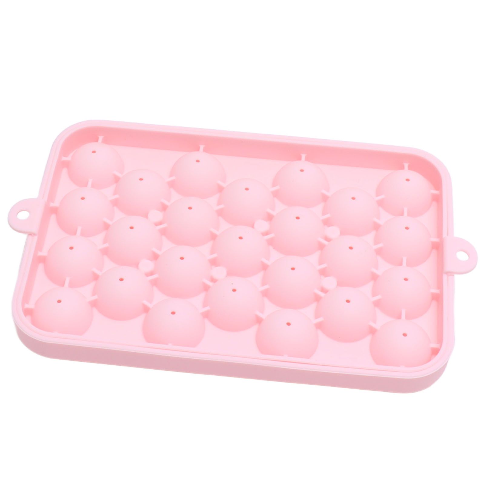 25 Grid Ice Cube Tray Easy Release Silicone Ice Ball Maker Mold Mini Round Ice Sphere Tray with Lid Pink - Image 2