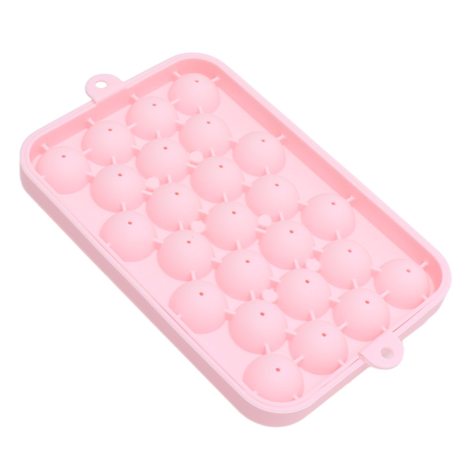 25 Grid Ice Cube Tray Easy Release Silicone Ice Ball Maker Mold Mini Round Ice Sphere Tray with Lid Pink - Image 3