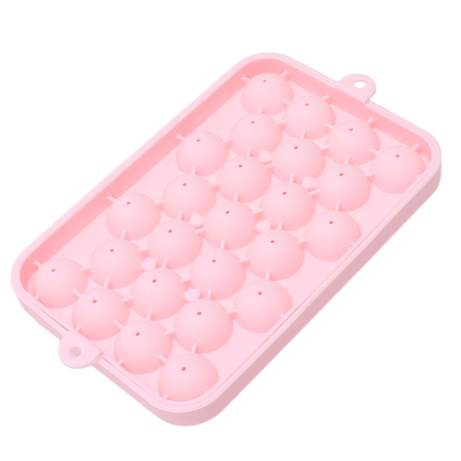25 Grid Ice Cube Tray Easy Release Silicone Ice Ball Maker Mold Mini Round Ice Sphere Tray with Lid Pink - Image 4