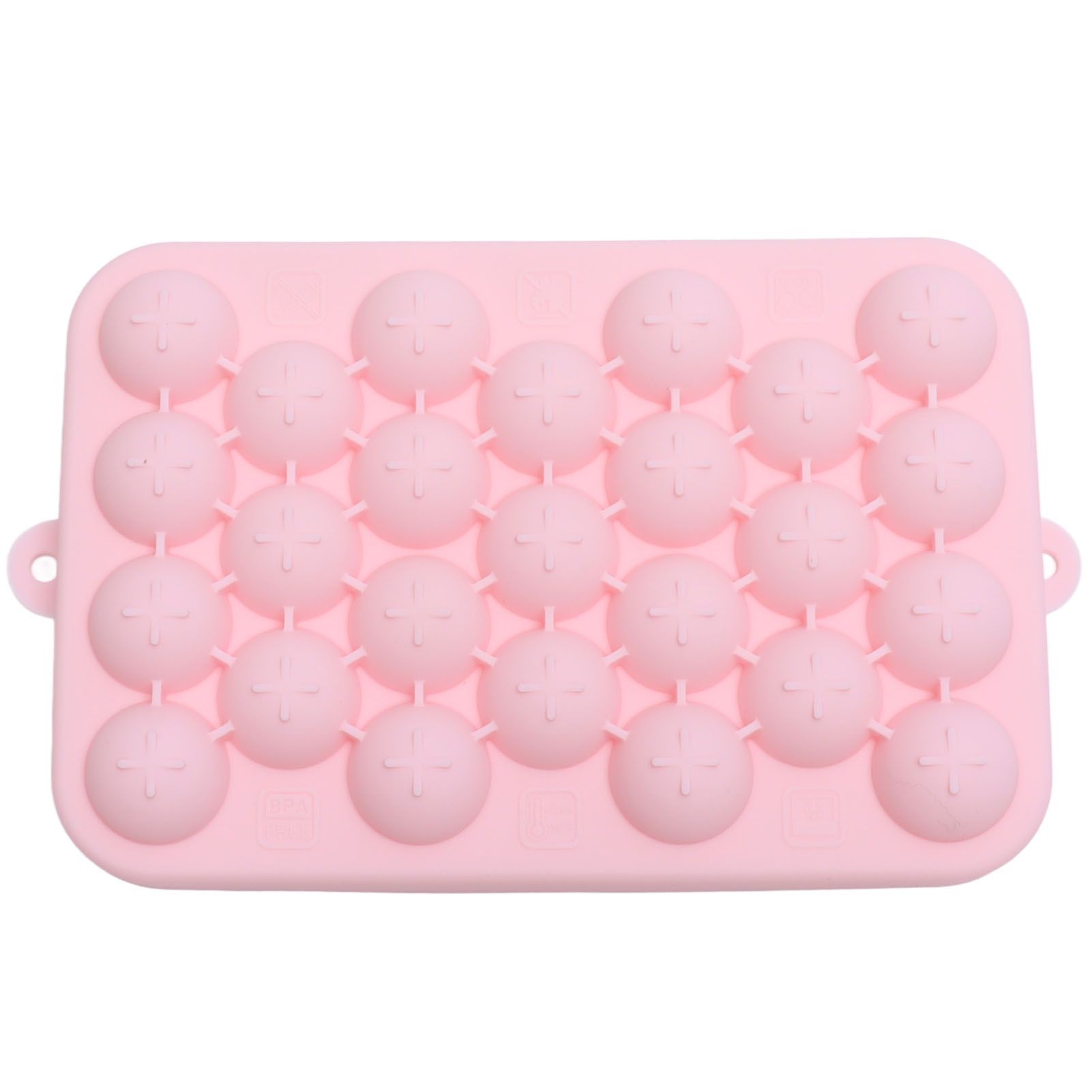 25 Grid Ice Cube Tray Easy Release Silicone Ice Ball Maker Mold Mini Round Ice Sphere Tray with Lid Pink - Image 5