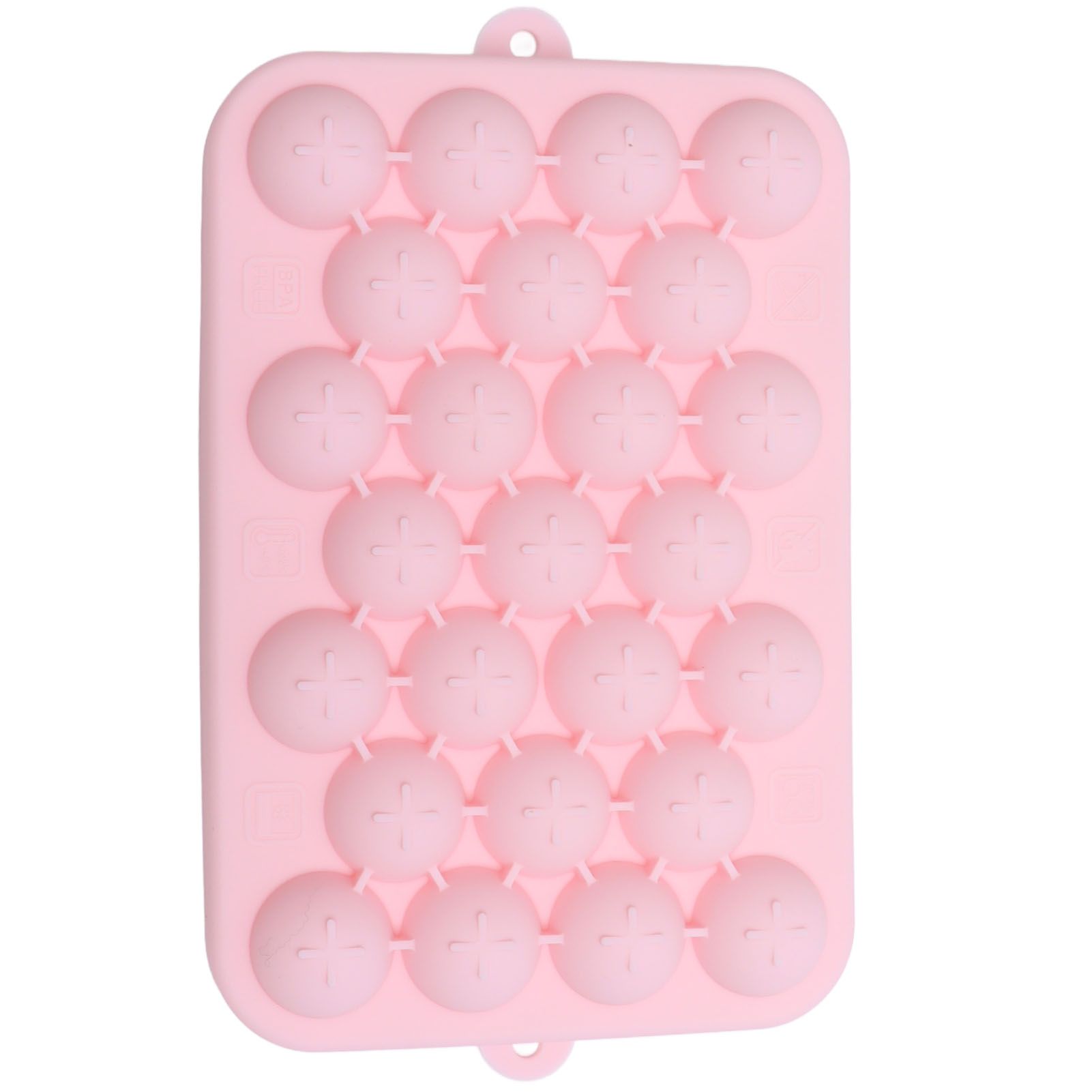 25 Grid Ice Cube Tray Easy Release Silicone Ice Ball Maker Mold Mini Round Ice Sphere Tray with Lid Pink - Image 7
