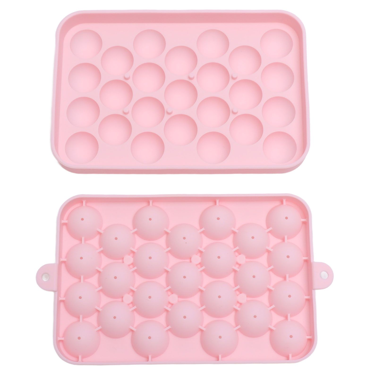 25 Grid Ice Cube Tray Easy Release Silicone Ice Ball Maker Mold Mini Round Ice Sphere Tray with Lid Pink - Image 8