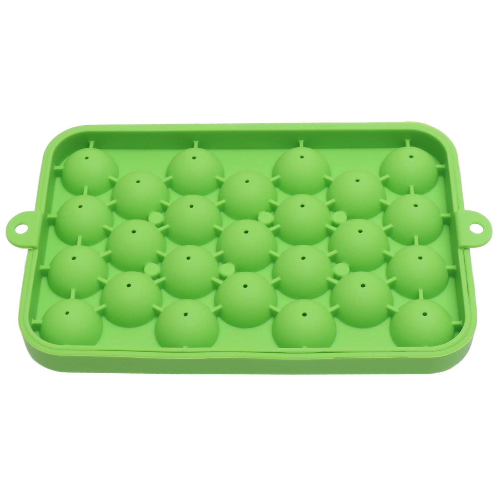 25 Grid Ice Cube Tray Easy Release Silicone Ice Ball Maker Mold Mini Round Ice Sphere Tray with Lid Green - Image 1