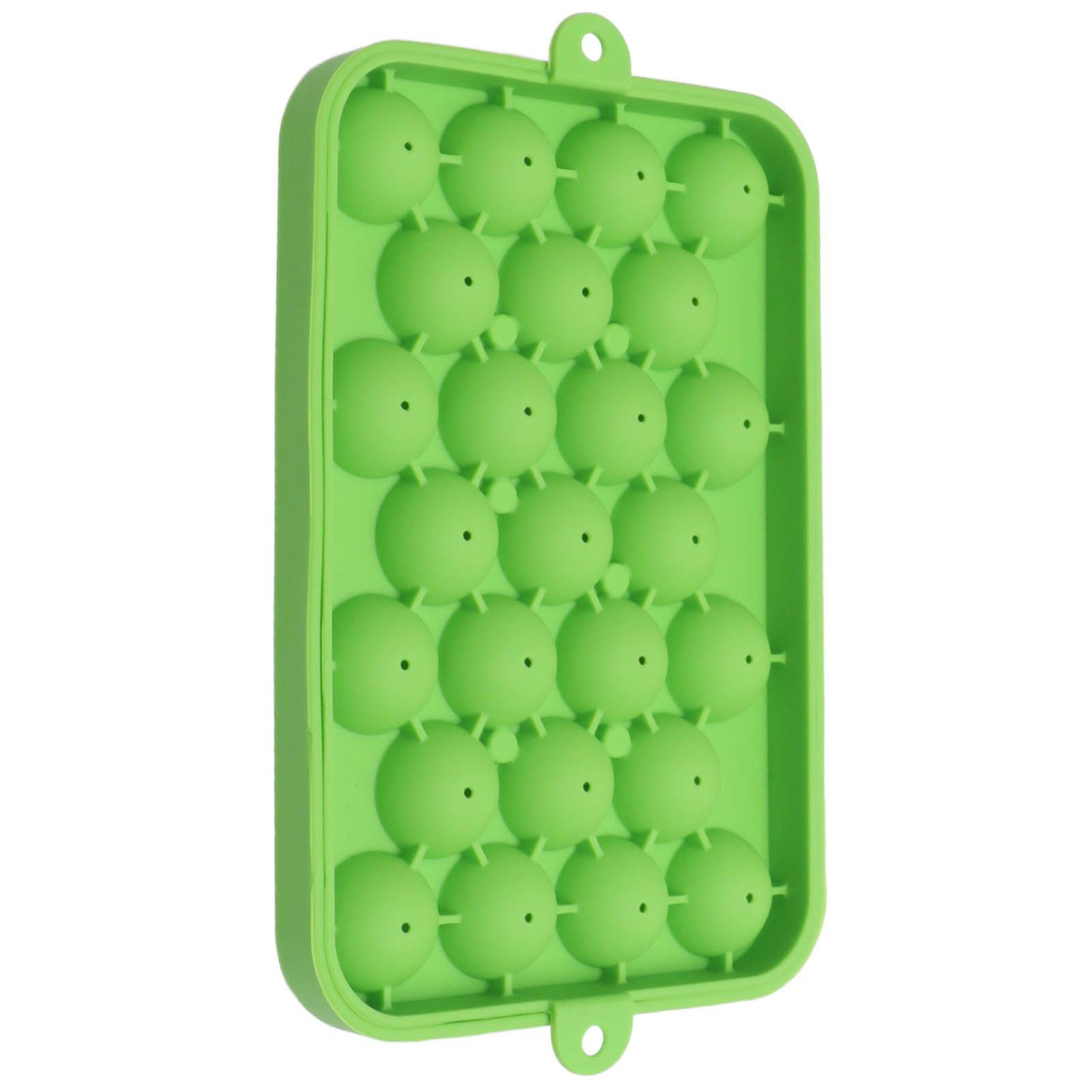 25 Grid Ice Cube Tray Easy Release Silicone Ice Ball Maker Mold Mini Round Ice Sphere Tray with Lid Green - Image 3