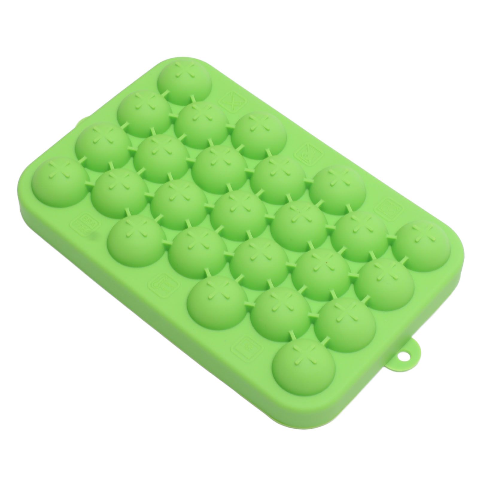 25 Grid Ice Cube Tray Easy Release Silicone Ice Ball Maker Mold Mini Round Ice Sphere Tray with Lid Green - Image 7