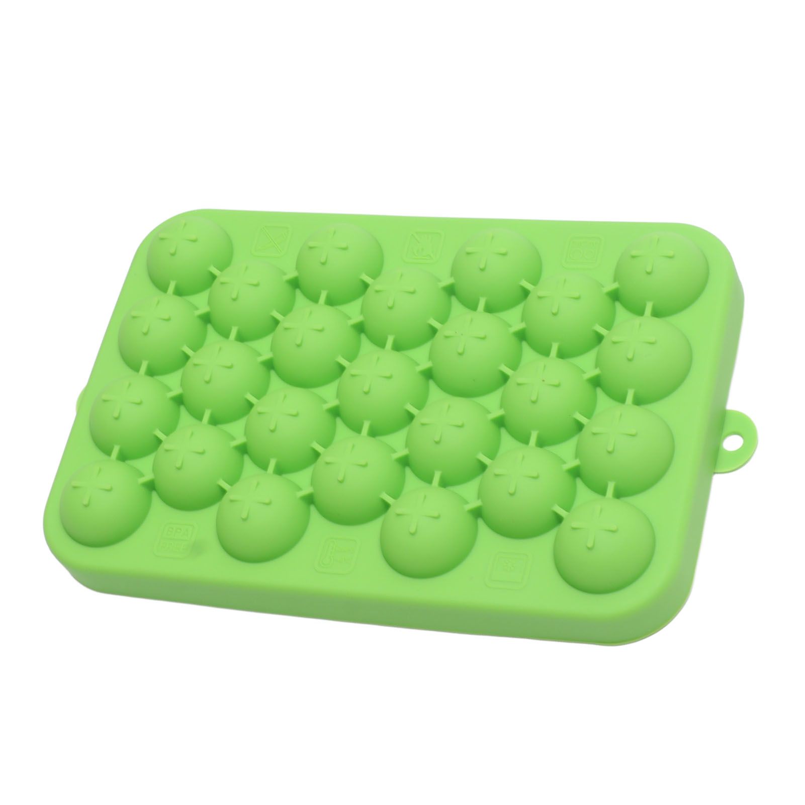 25 Grid Ice Cube Tray Easy Release Silicone Ice Ball Maker Mold Mini Round Ice Sphere Tray with Lid Green - Image 8