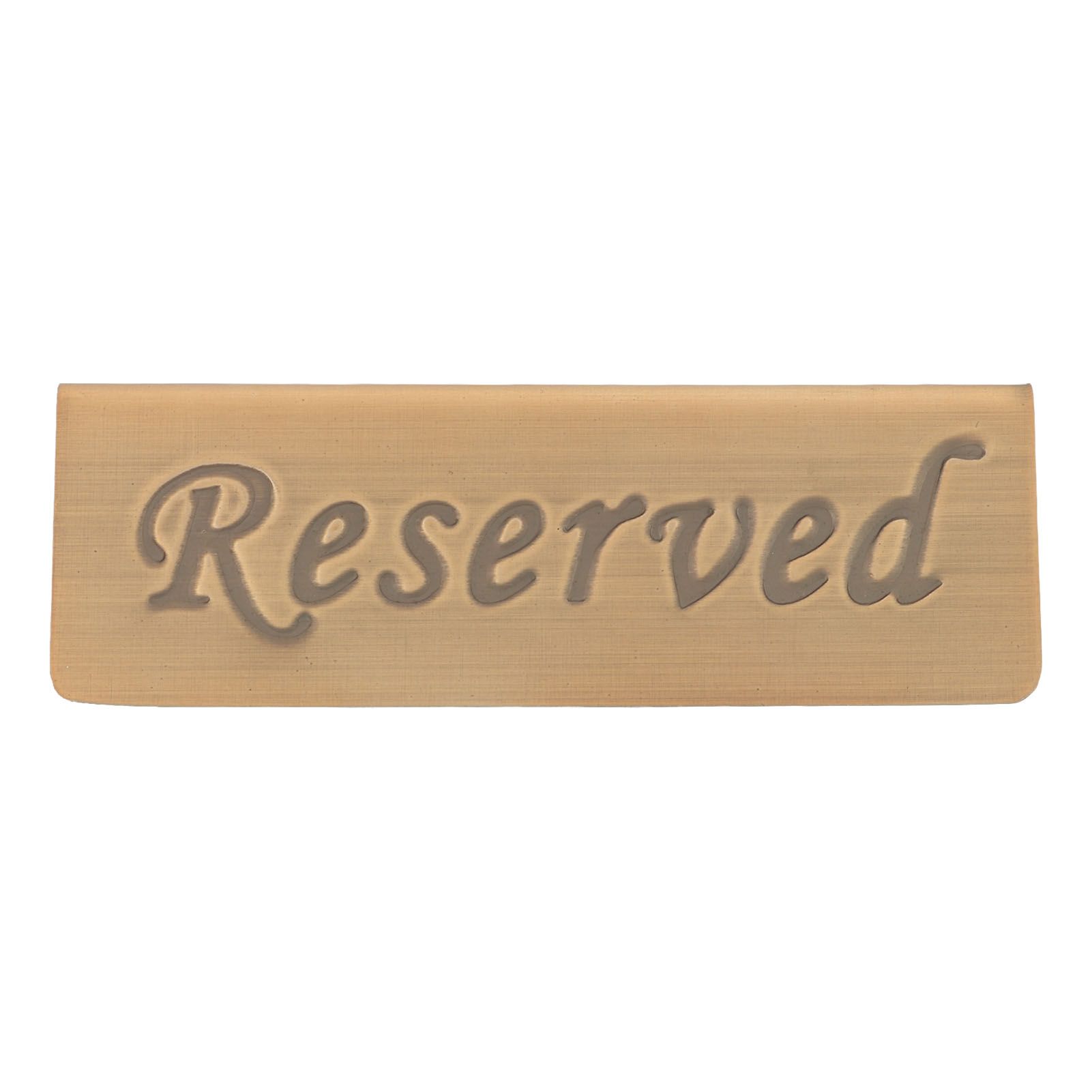 Reservation Sign Antique Bronze Stainless Steel English Reserved Seat Sign Notice Board - Image 1