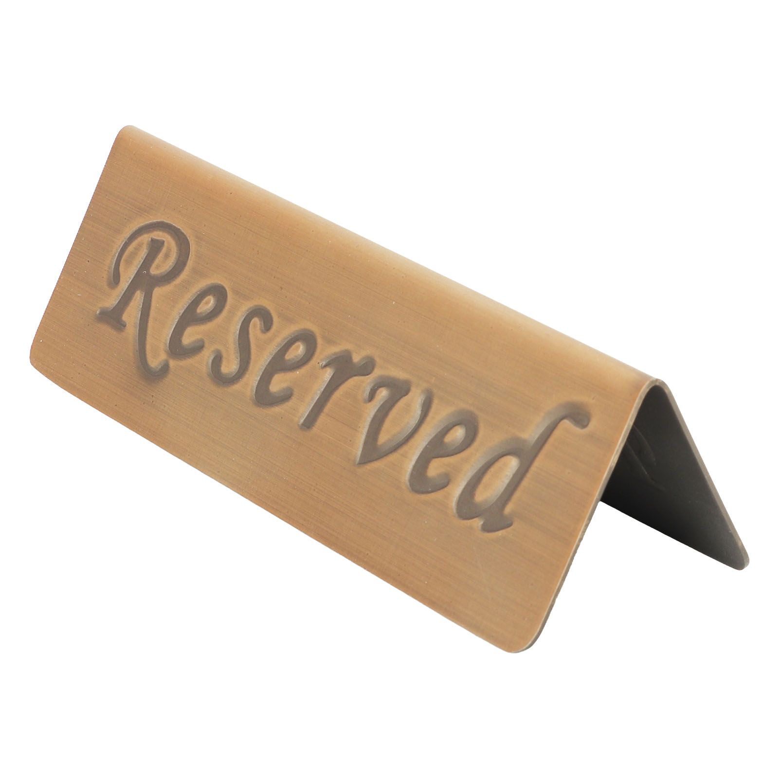 Reservation Sign Antique Bronze Stainless Steel English Reserved Seat Sign Notice Board - Image 2