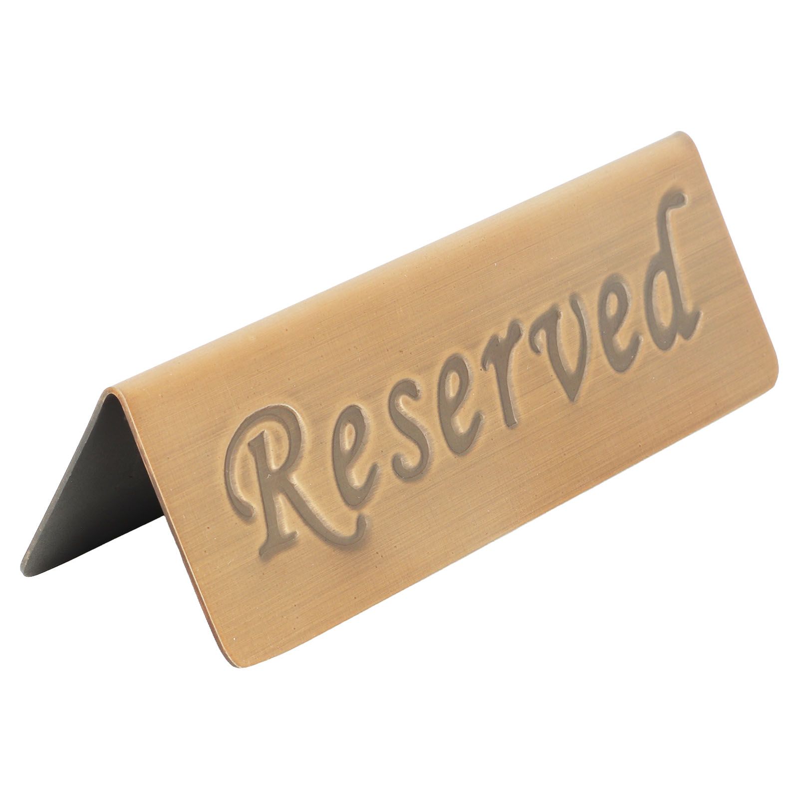 Reservation Sign Antique Bronze Stainless Steel English Reserved Seat Sign Notice Board - Image 3