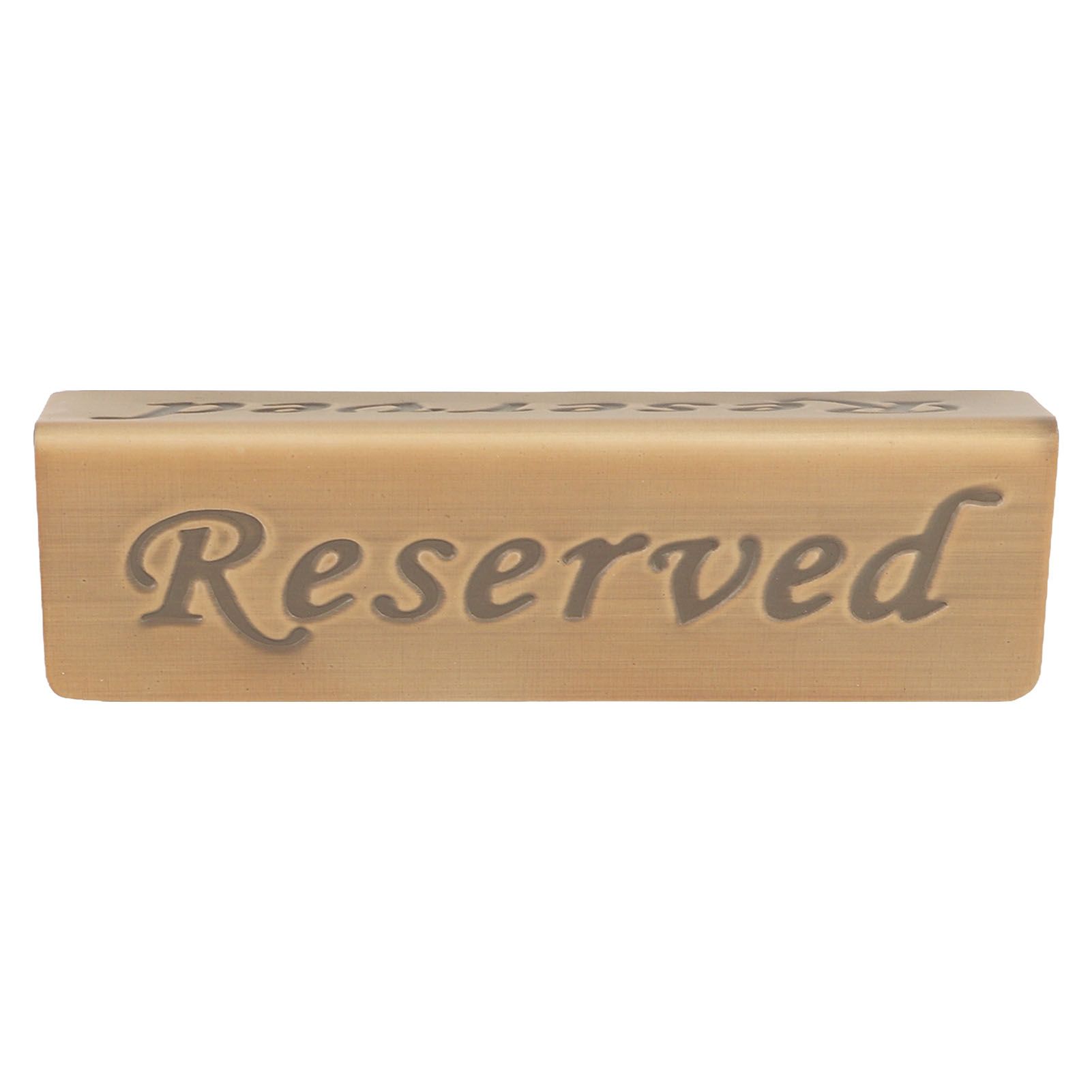 Reservation Sign Antique Bronze Stainless Steel English Reserved Seat Sign Notice Board - Image 4
