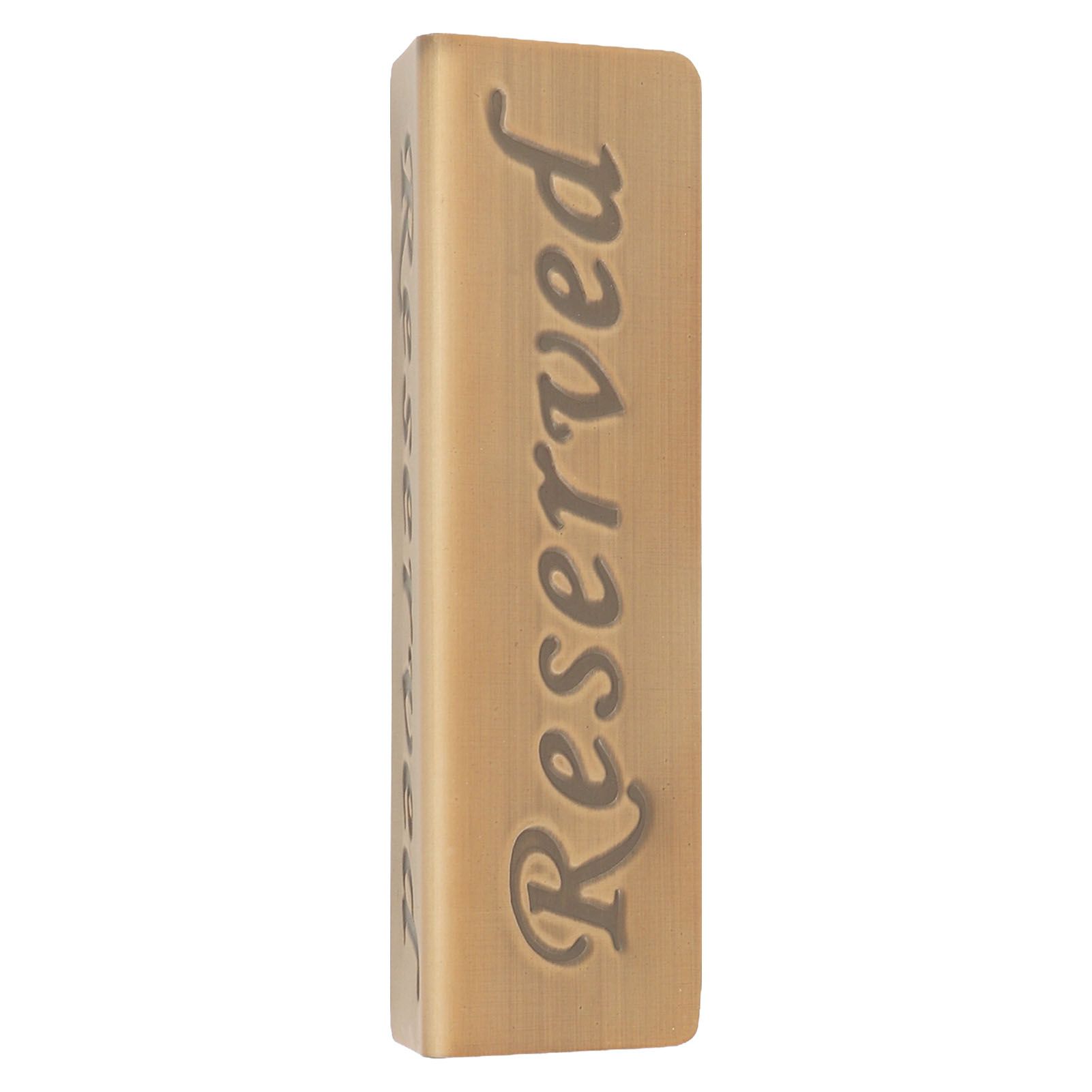 Reservation Sign Antique Bronze Stainless Steel English Reserved Seat Sign Notice Board - Image 5