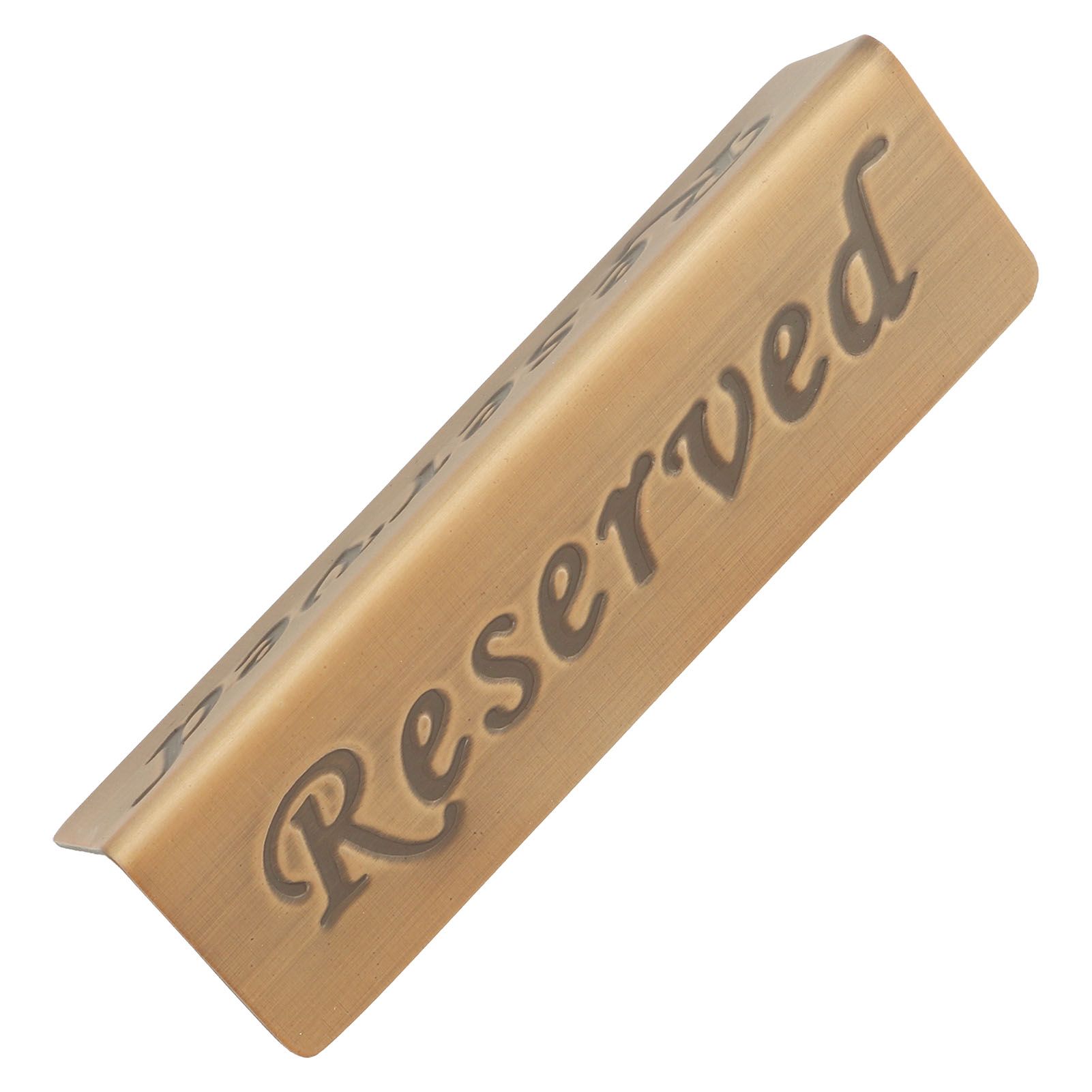 Reservation Sign Antique Bronze Stainless Steel English Reserved Seat Sign Notice Board - Image 7