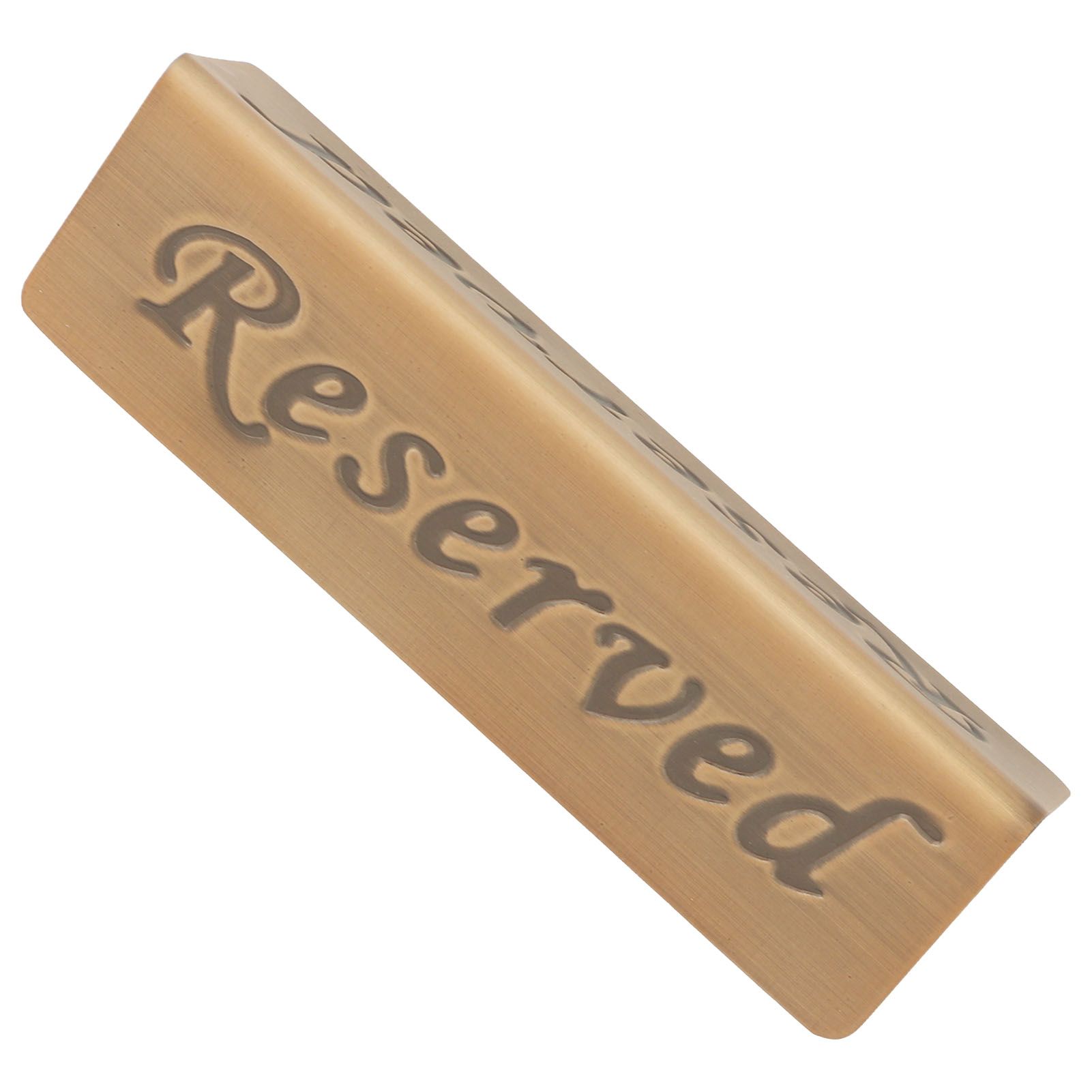 Reservation Sign Antique Bronze Stainless Steel English Reserved Seat Sign Notice Board - Image 8