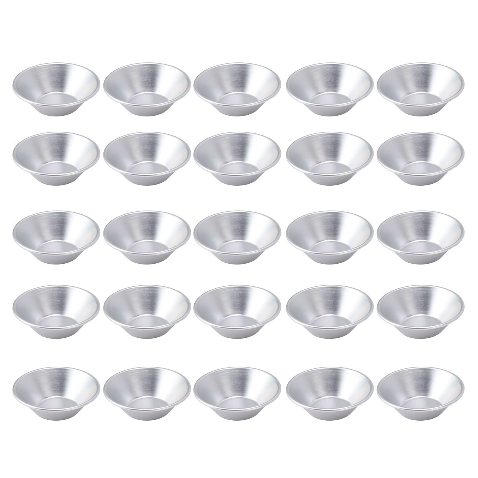 25Pcs Aluminum Egg Tart Molds Small Tart Pie Tin Mini Cupcake Cake Muffin Cookie Mold Baking Cups for Baking - Image 1
