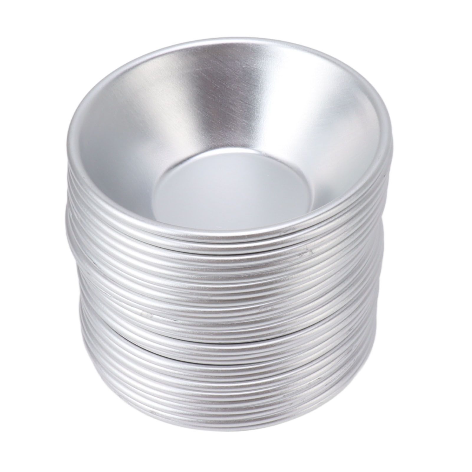 25Pcs Aluminum Egg Tart Molds Small Tart Pie Tin Mini Cupcake Cake Muffin Cookie Mold Baking Cups for Baking - Image 2