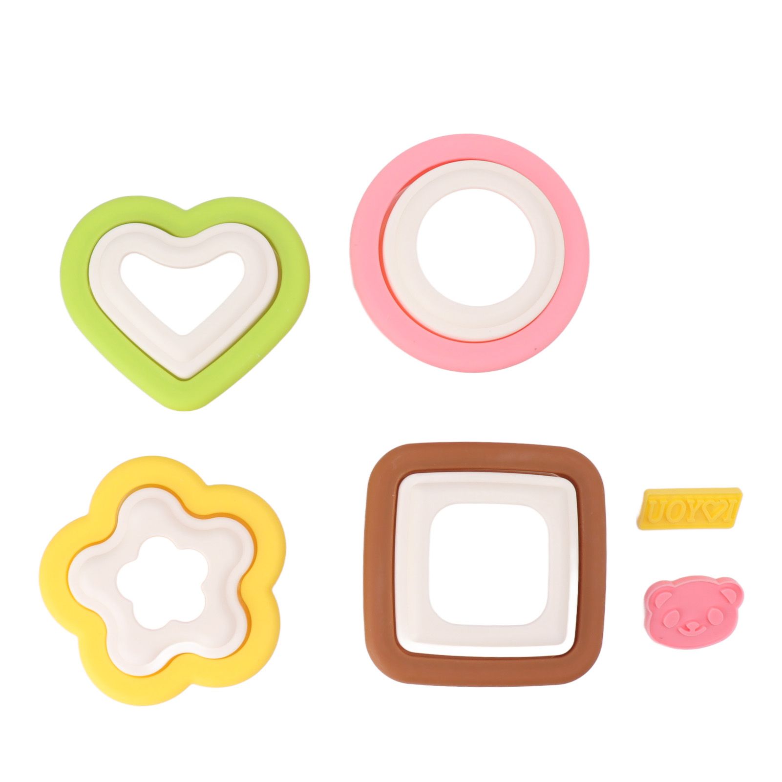 10Pcs Sandwich Cutter Mold Set Detachable Flower Heart Round Shape Baking Toast Biscuits Mould for Kitchen - Image 1