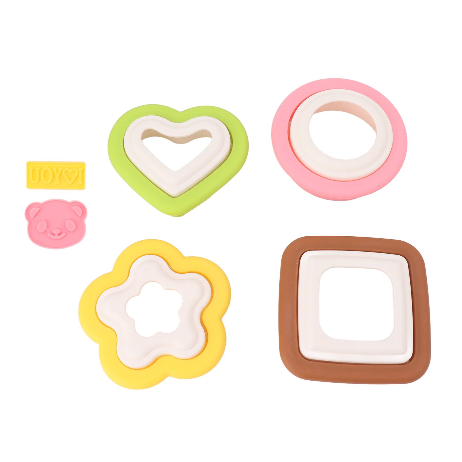 10Pcs Sandwich Cutter Mold Set Detachable Flower Heart Round Shape Baking Toast Biscuits Mould for Kitchen - Image 2