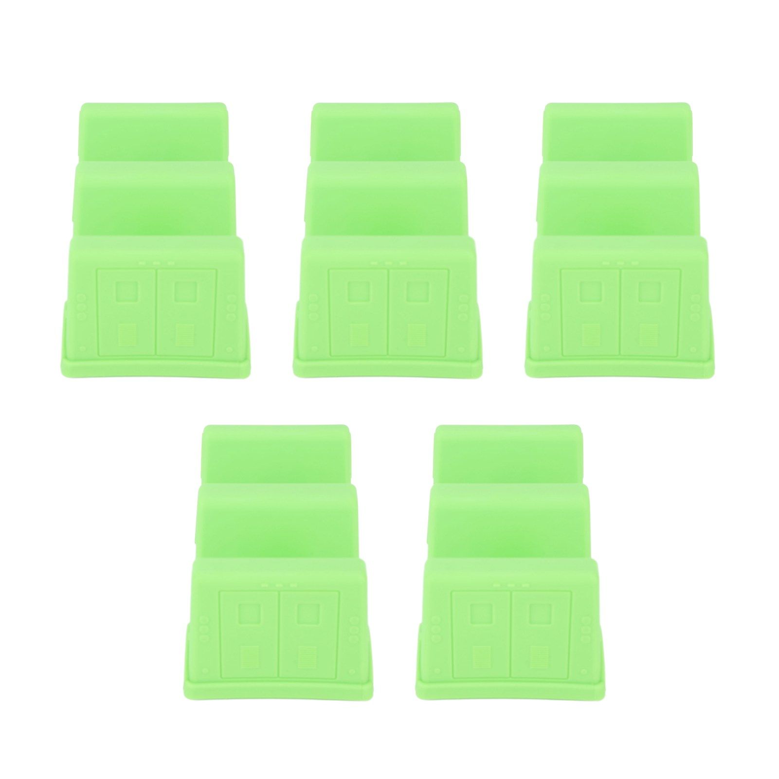 5PCS Taco Holder Stands Set Small Car Shape Wave Shape Taco Tray for Kitchen Restaurant Green - Image 3