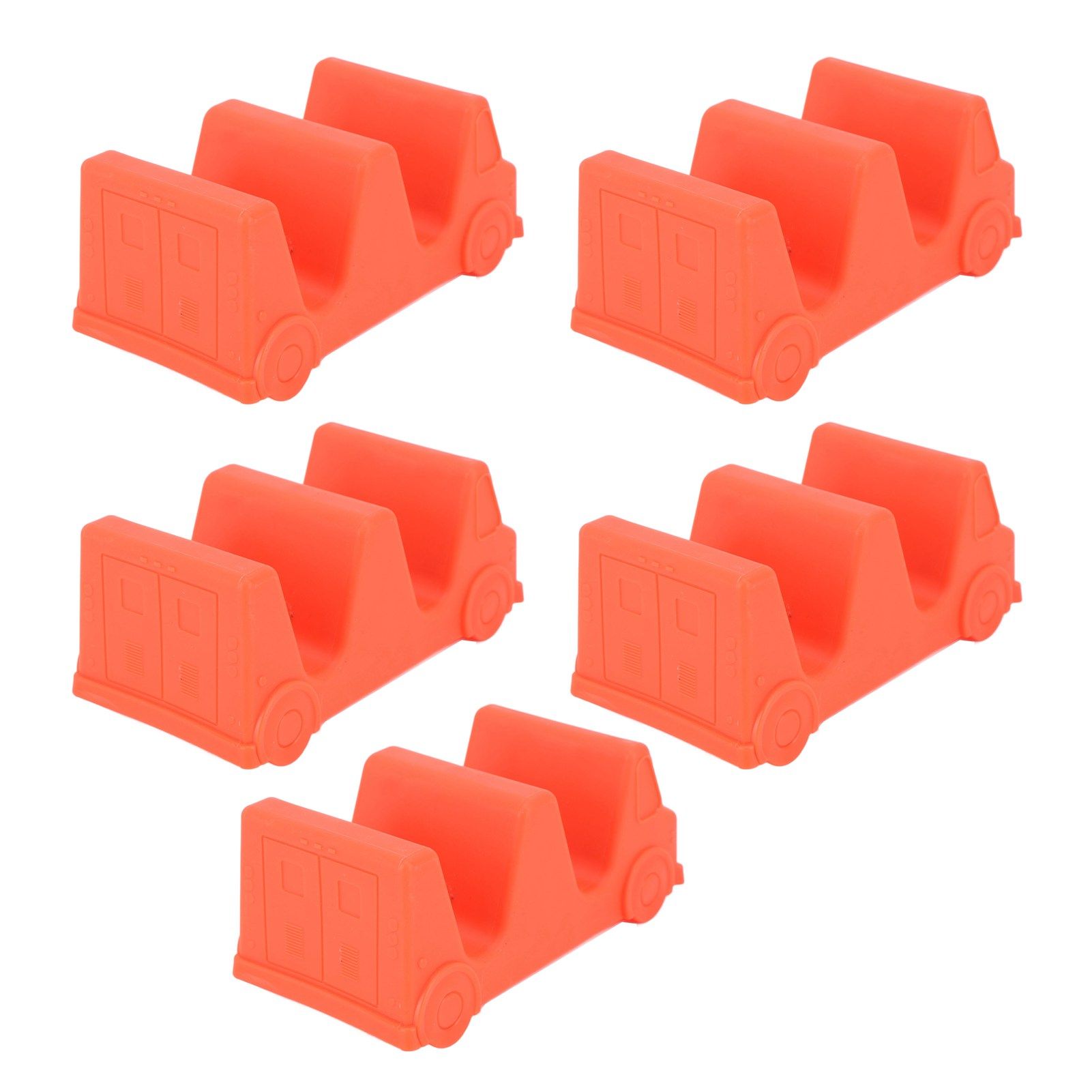 5PCS Taco Holder Stands Set Small Car Shape Wave Shape Taco Tray for Kitchen Restaurant Orange - Image 5