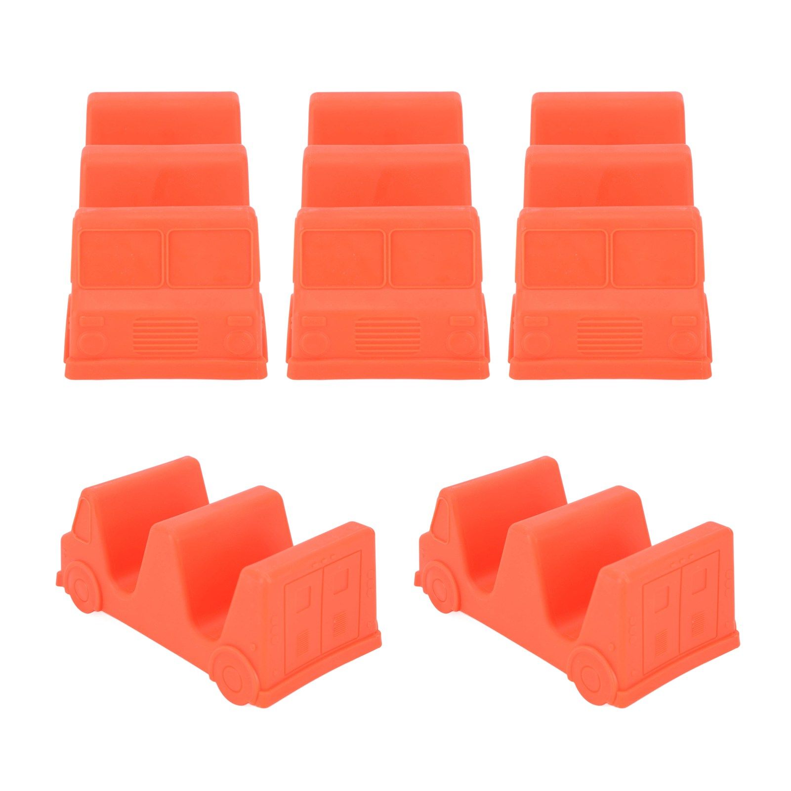 5PCS Taco Holder Stands Set Small Car Shape Wave Shape Taco Tray for Kitchen Restaurant Orange - Image 6