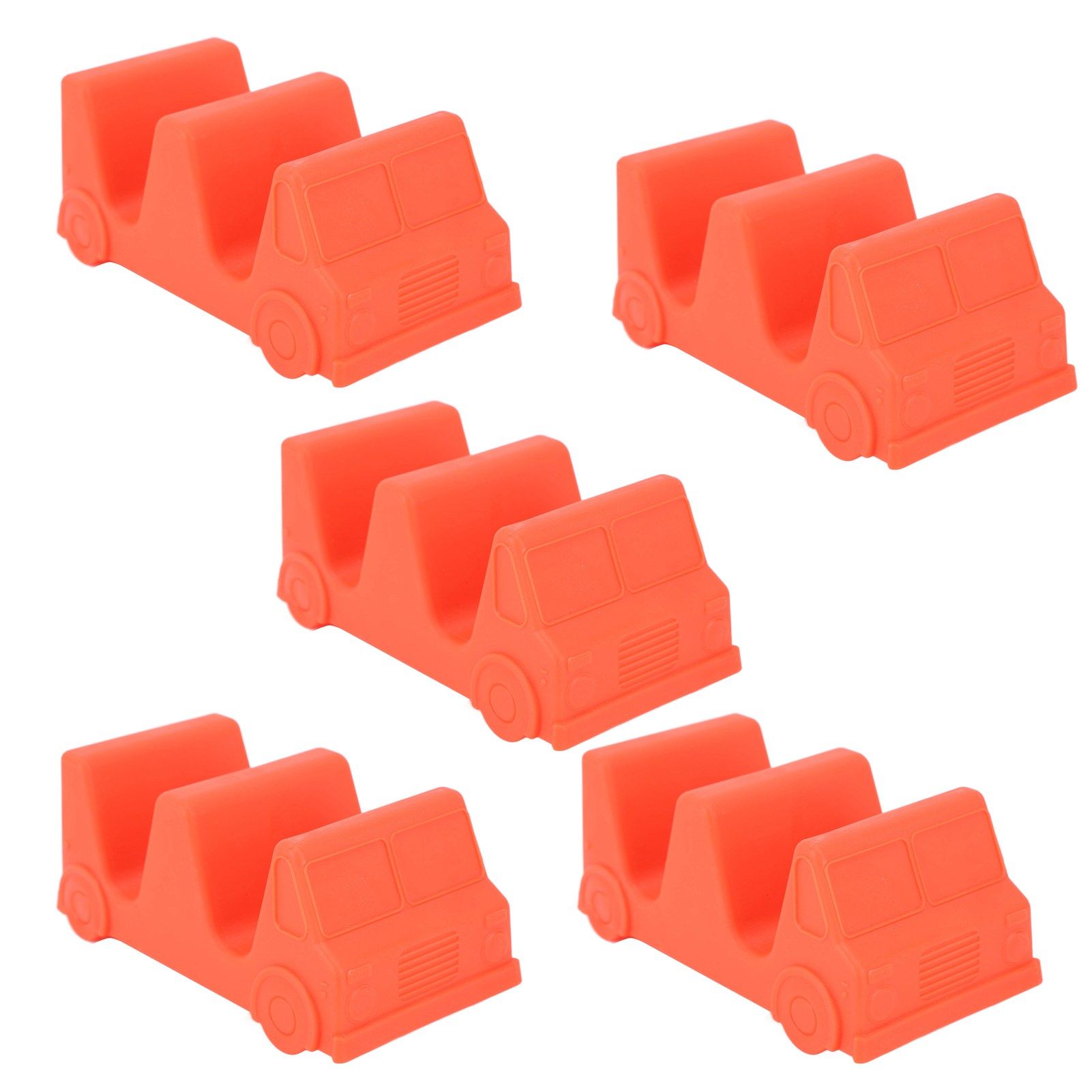 5PCS Taco Holder Stands Set Small Car Shape Wave Shape Taco Tray for Kitchen Restaurant Orange - Image 7