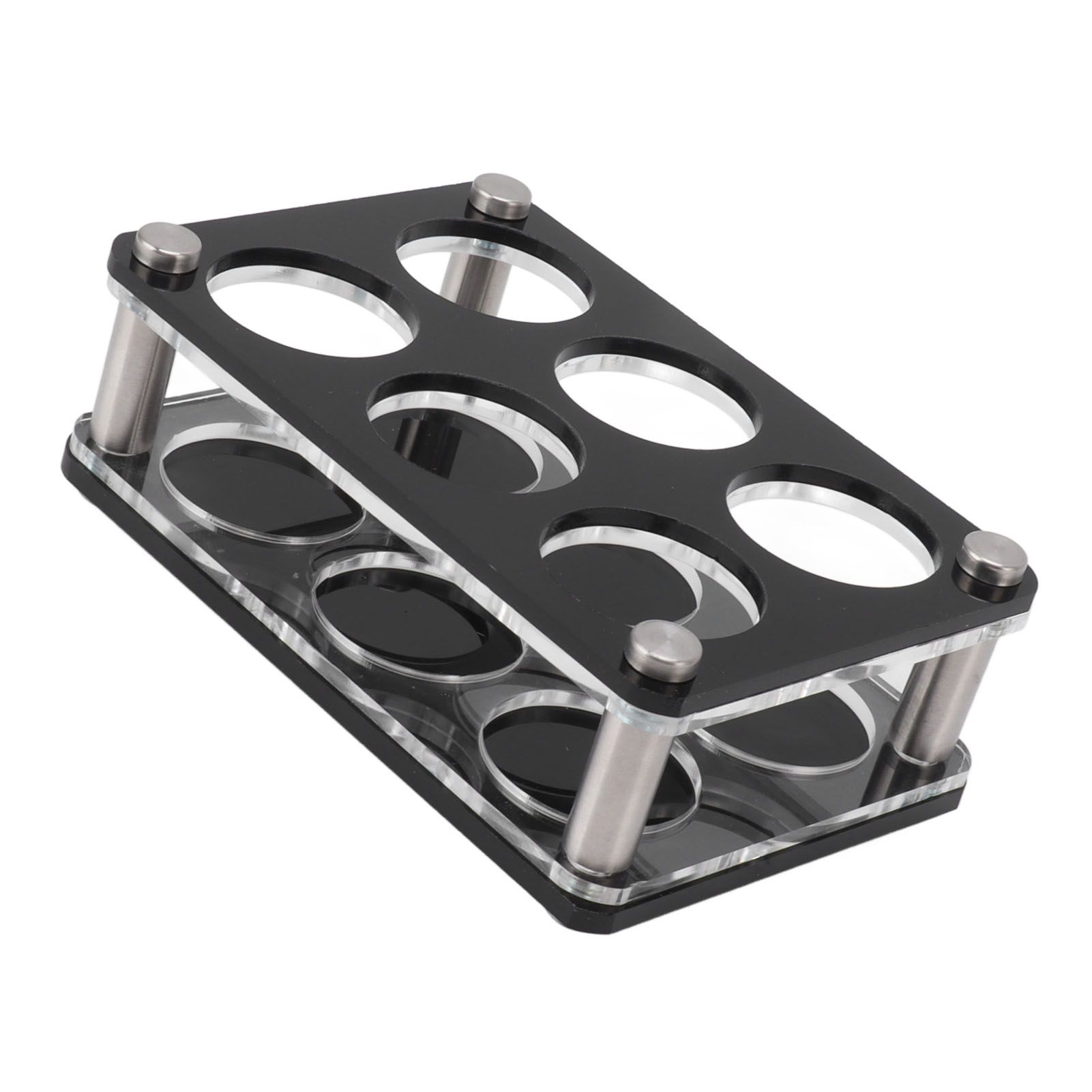 Wine Bottle Display Holder Acrylic Impact Resistant Decorative Wine Bottle Rack for Home Bar 2X3 6 Head Combination Cup Holder - Image 5
