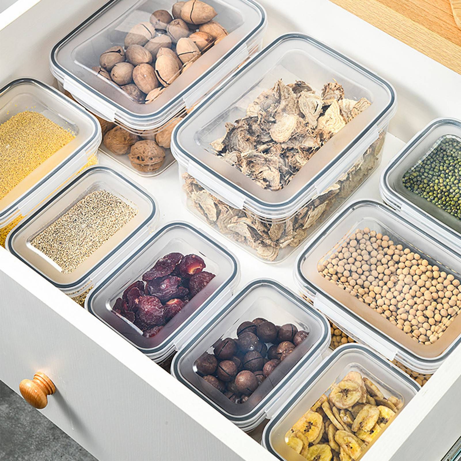 3pcs Drain Storage Basket Box Transparent Leakproof Food Storage Containers with Removable Colander for Fridge - Image 5