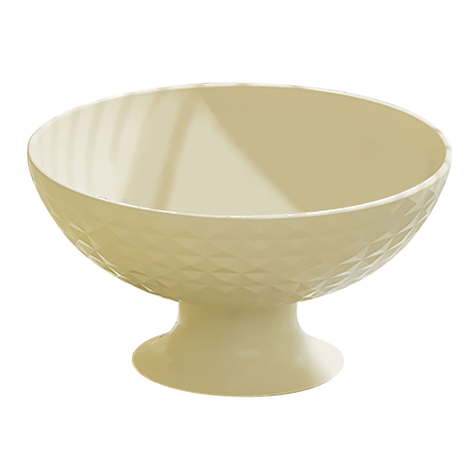 Fruit Tray Plate Holder Plastic Footed Snacks Vegetables Fruits Basket Bowl for Kitchen Counter Dining Room Tables Cream White - Image 1