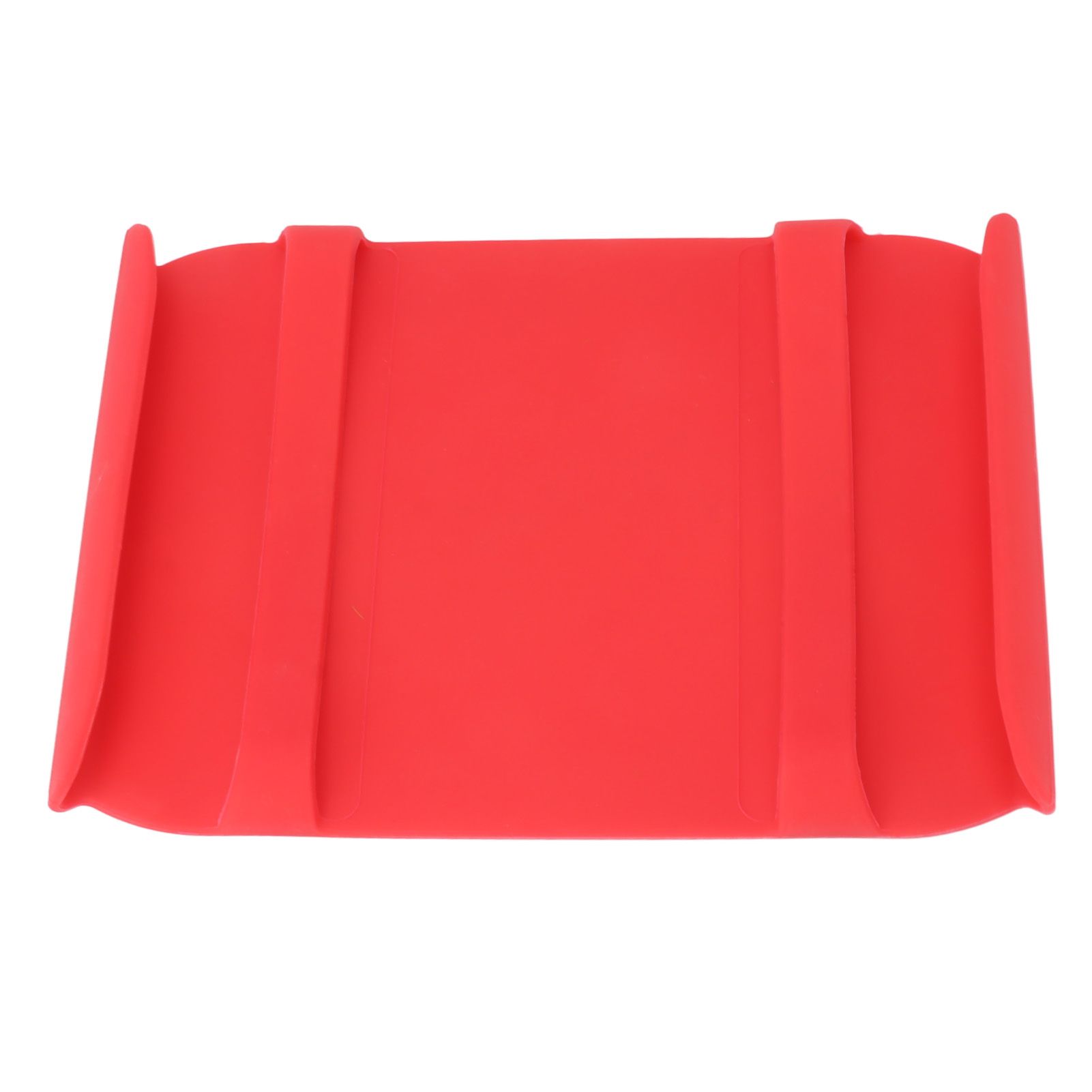 Kitchen Silicone Mat Heat Resistant Silicone Mat with Handle Anti Scalding Anti Slip Kitchen Tool Glove Substitution Red - Image 4