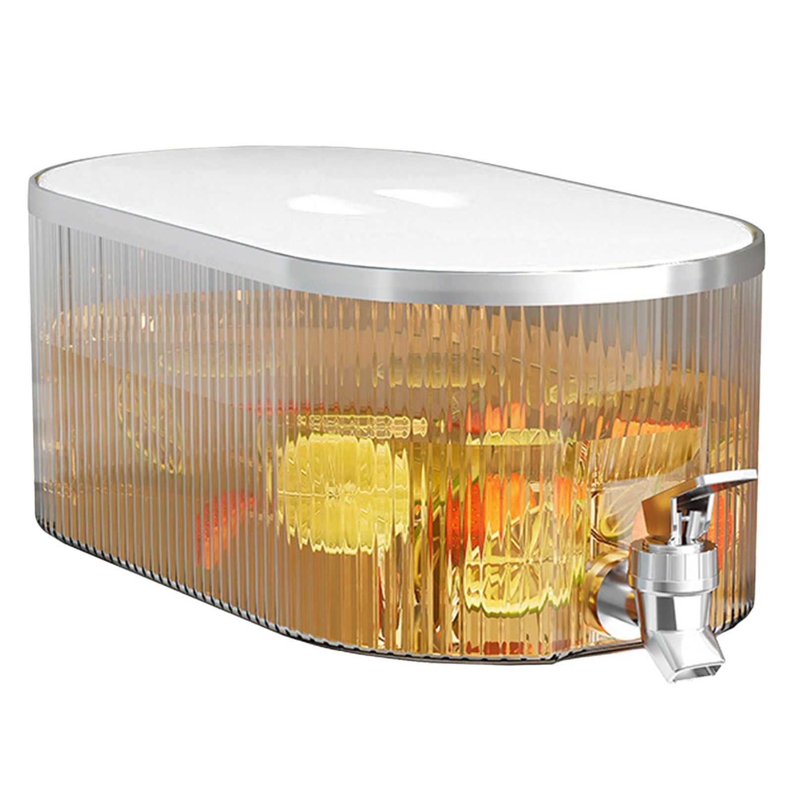 Drink Dispenser PP Good Sealing Large Opening Temperature Resistant Beverage Dispenser Cold Kettle 5L Cream - Image 4
