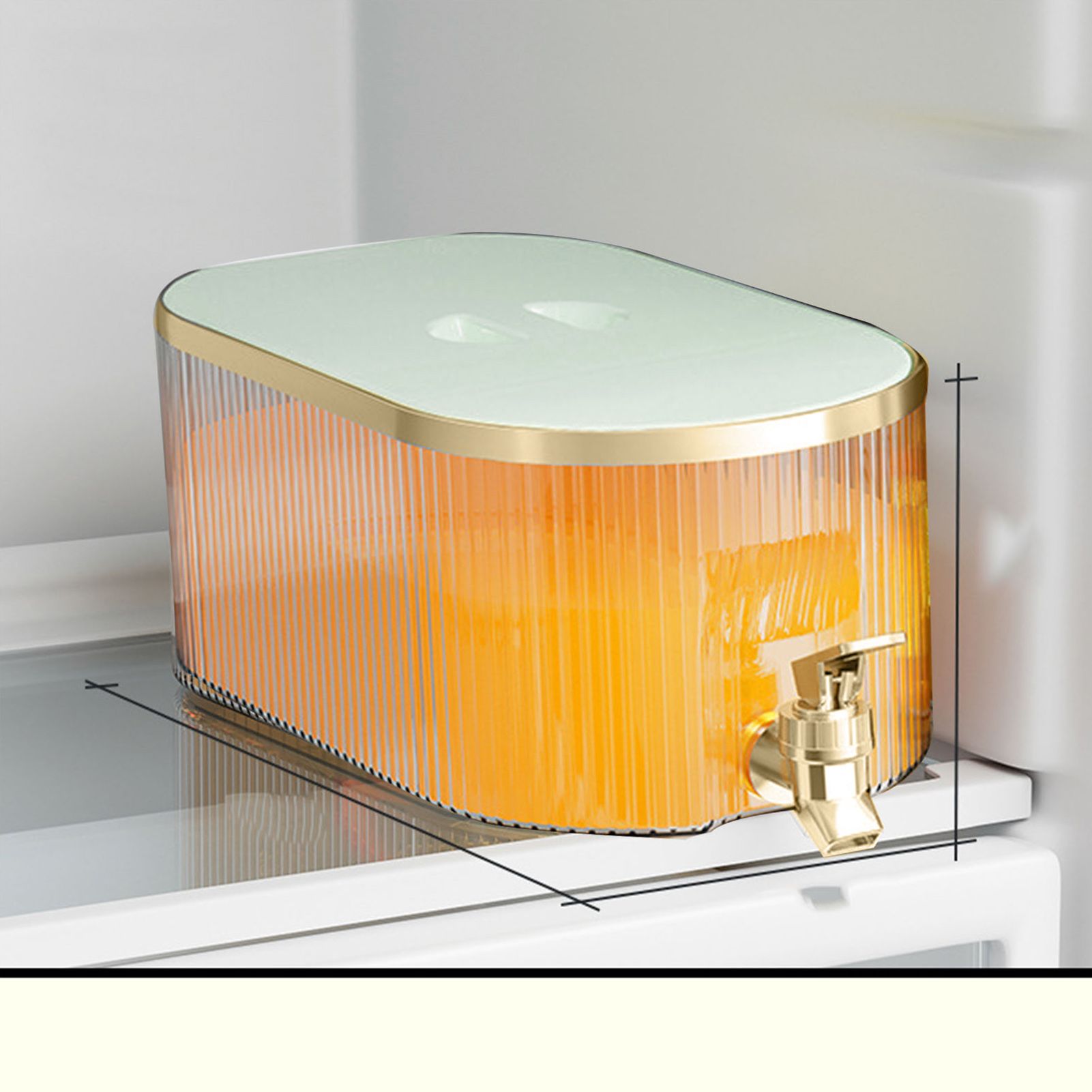 Drink Dispenser PP Good Sealing Large Opening Temperature Resistant Beverage Dispenser Cold Kettle 5L Green - Image 7
