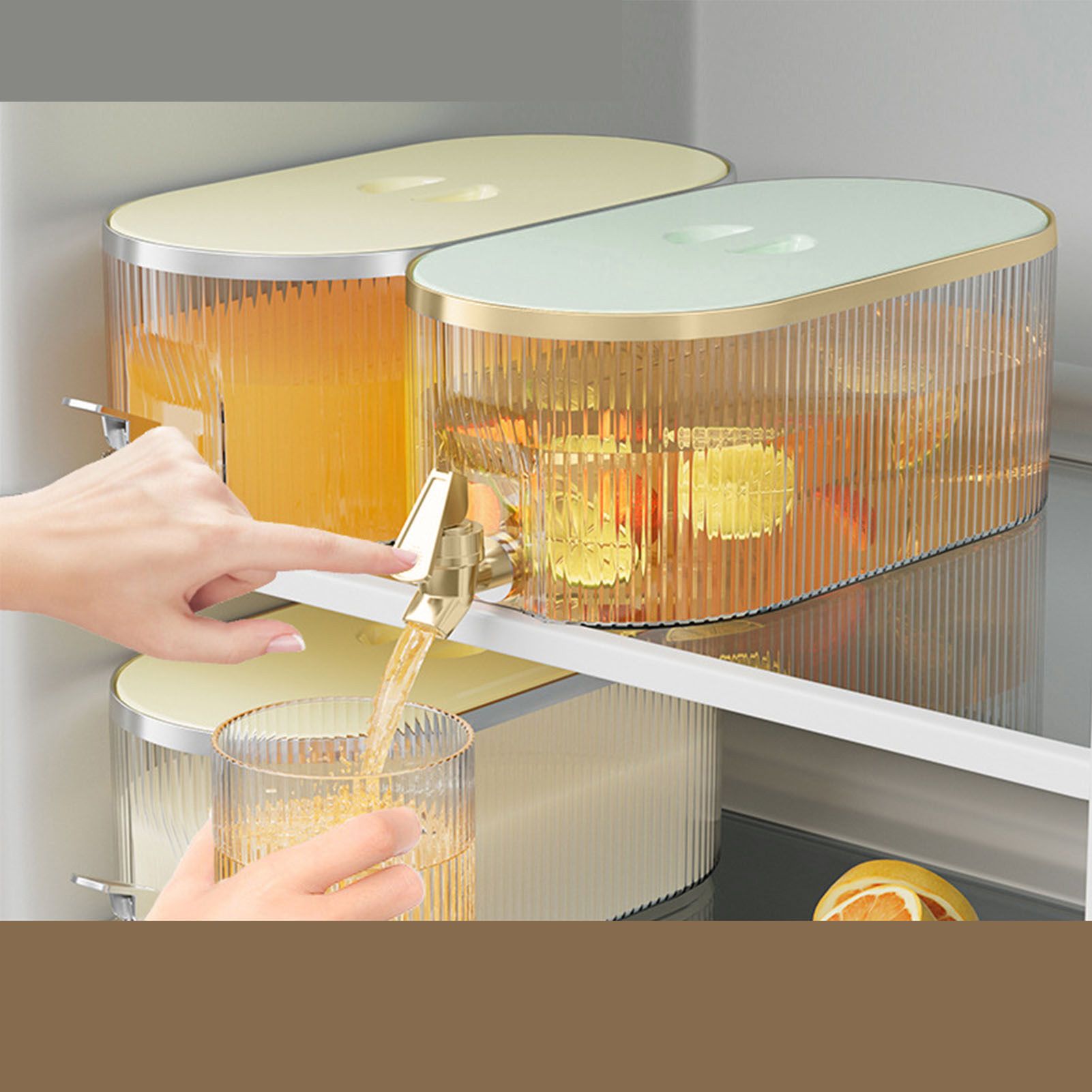 Drink Dispenser PP Good Sealing Large Opening Temperature Resistant Beverage Dispenser Cold Kettle 5L Green - Image 8