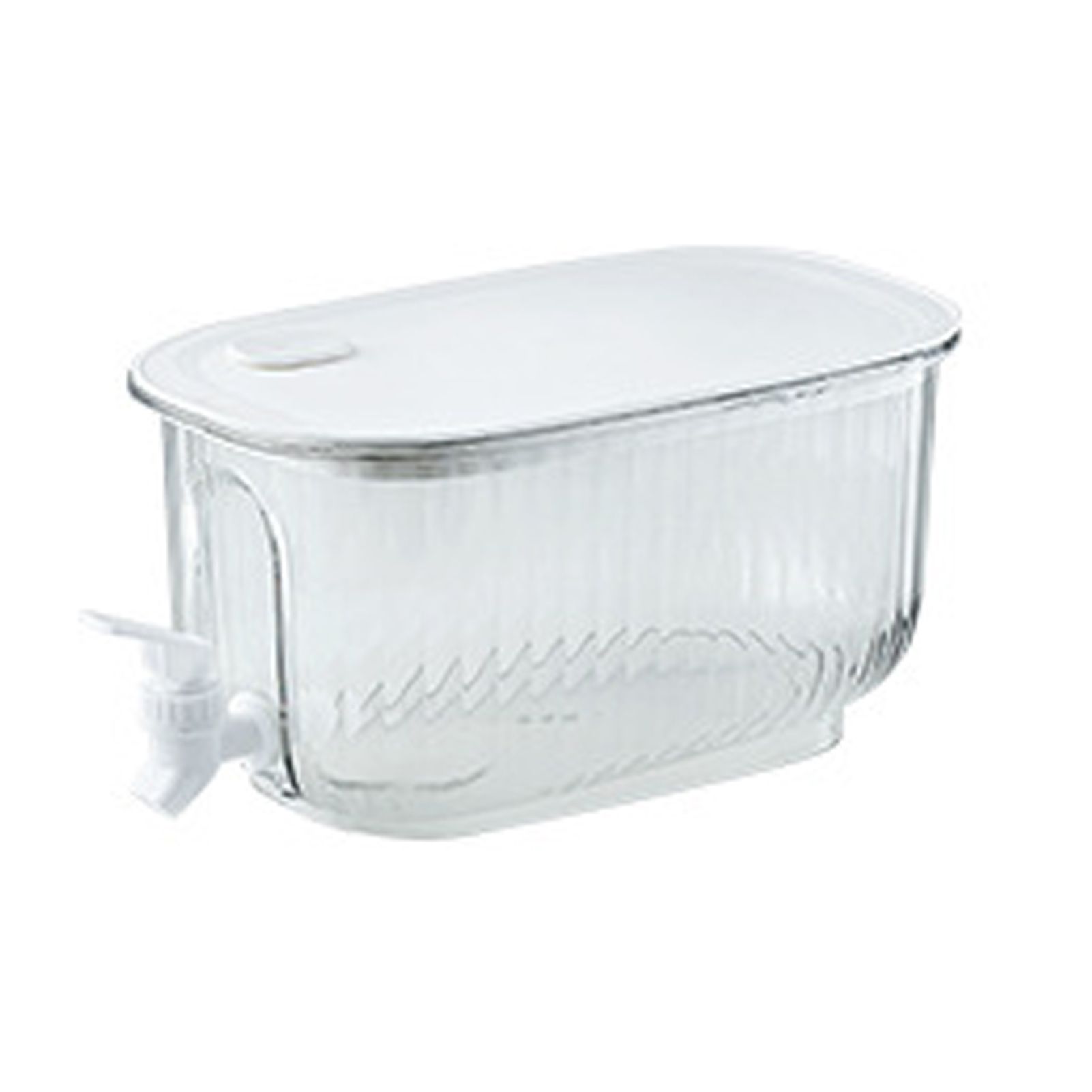 Beverage Drink Dispenser Large Capacity Food Grade Thickened Leakage Proof Cold Kettle with Faucet for Home Transparent White - Image 1