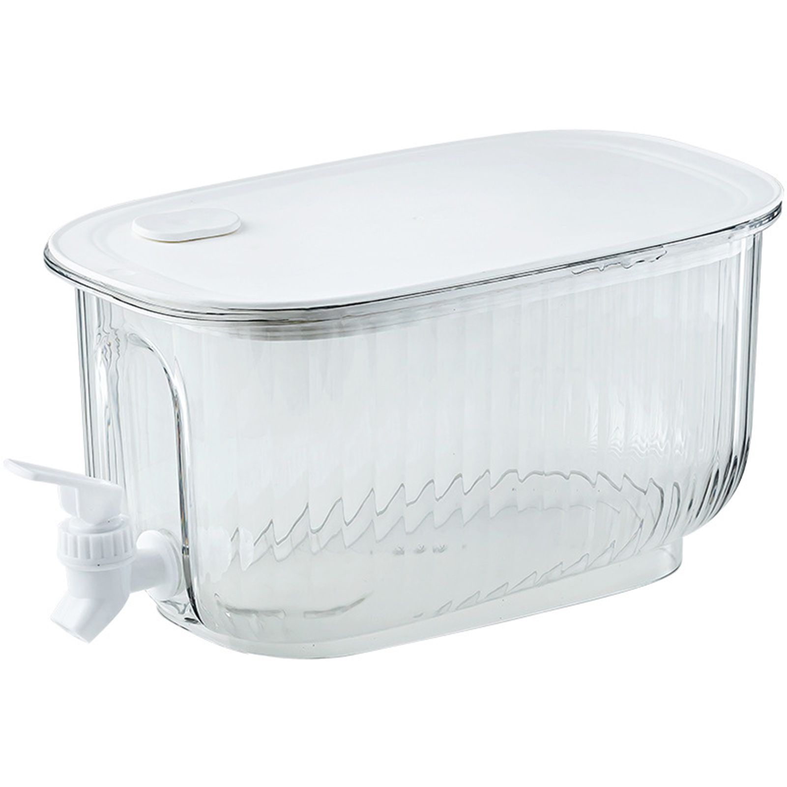 Beverage Drink Dispenser Large Capacity Food Grade Thickened Leakage Proof Cold Kettle with Faucet for Home Transparent White - Image 2