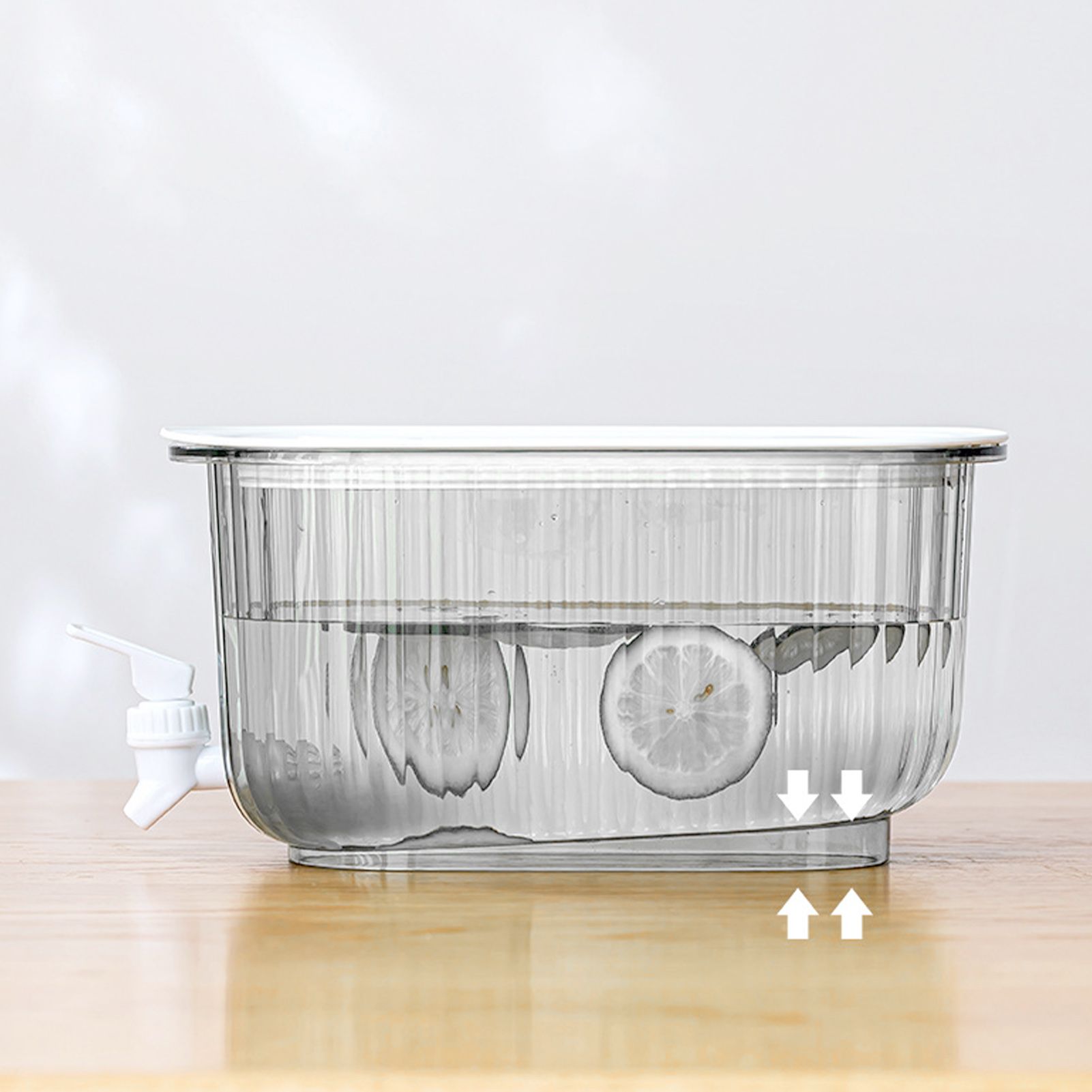 Beverage Drink Dispenser Large Capacity Food Grade Thickened Leakage Proof Cold Kettle with Faucet for Home Transparent White - Image 5