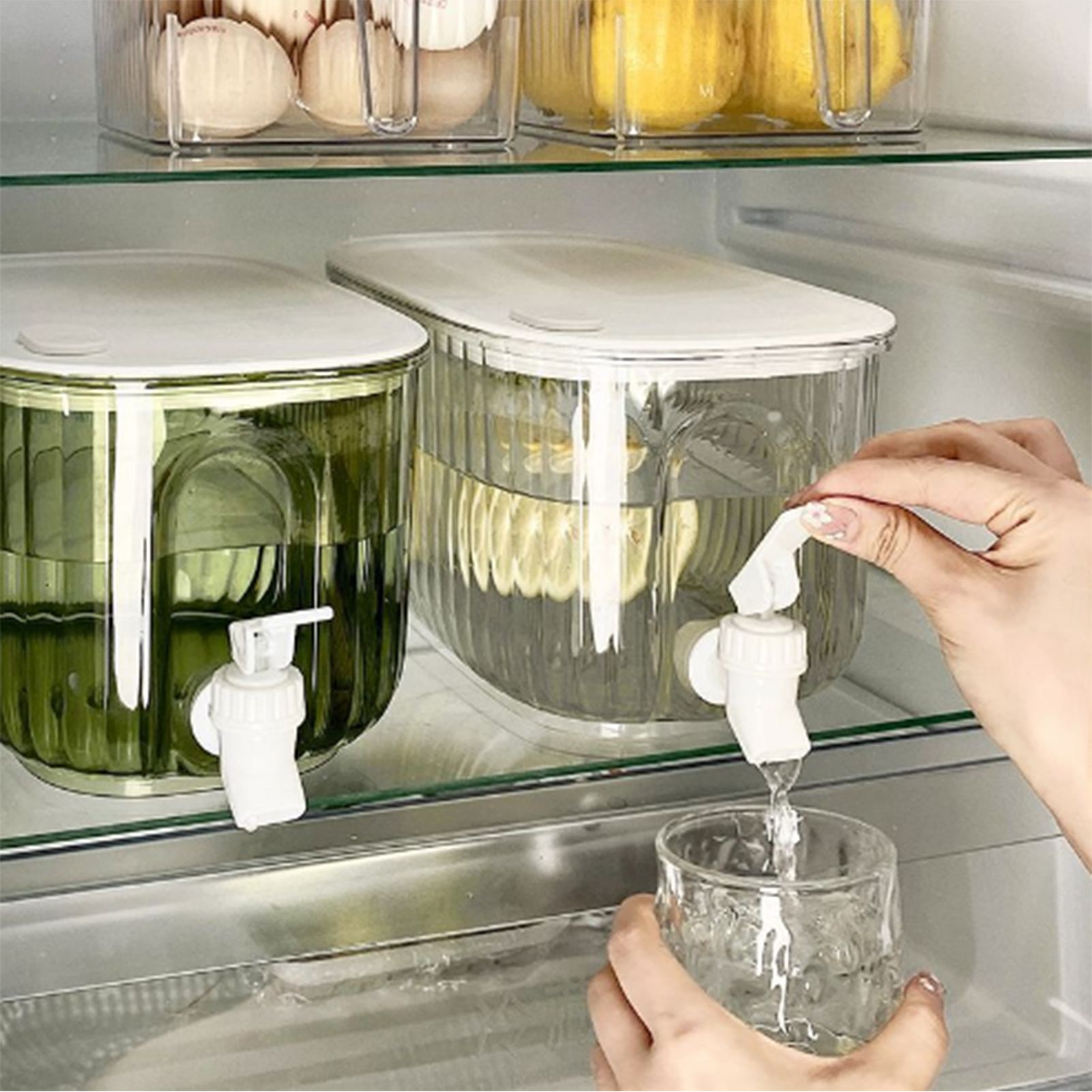 Beverage Drink Dispenser Large Capacity Food Grade Thickened Leakage Proof Cold Kettle with Faucet for Home Green - Image 7