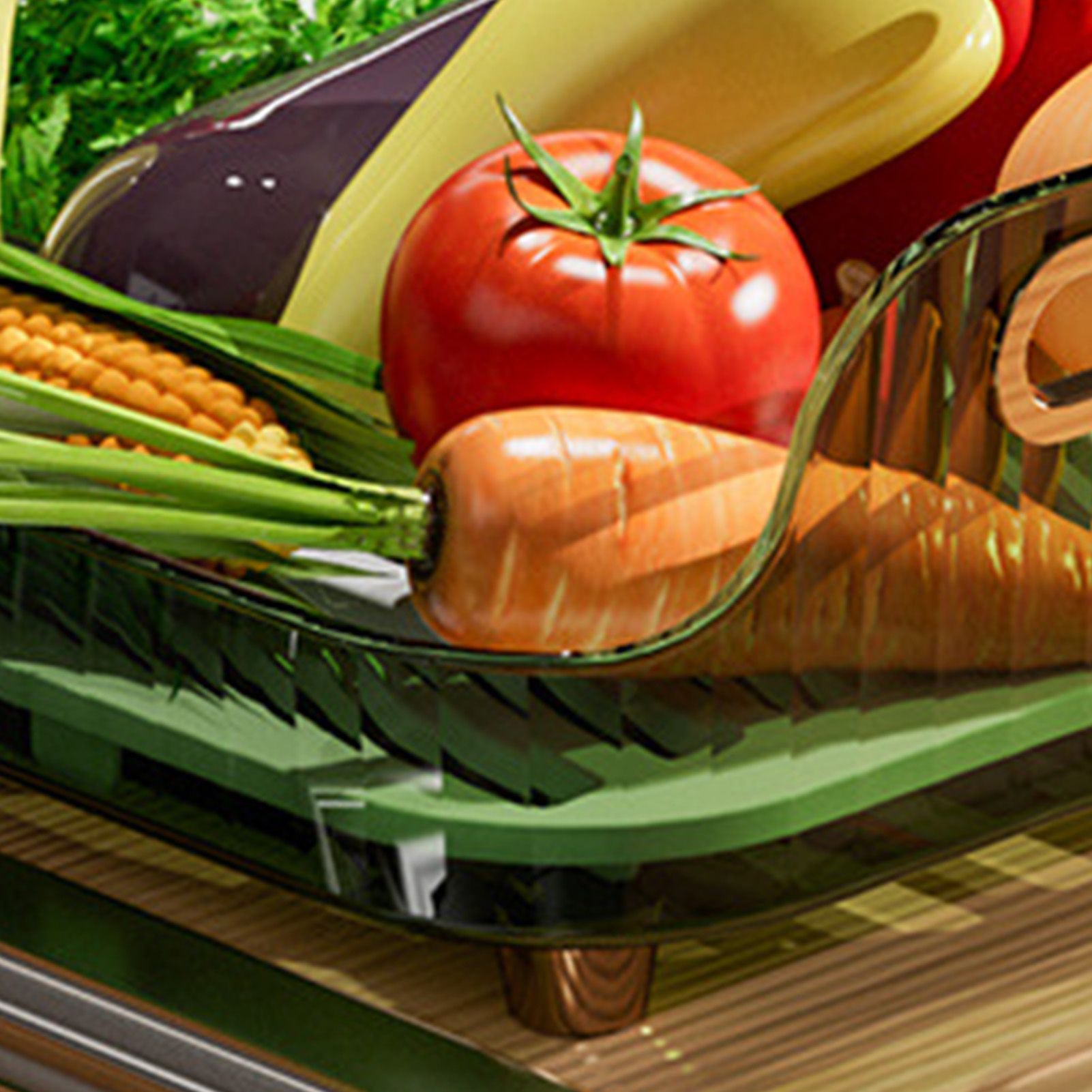Dish Drying Rack Plastic Visualize Diversion Effluent Dish Diversion Rack for Chopsticks Bowl Plate Spoon Transparent Green - Image 6