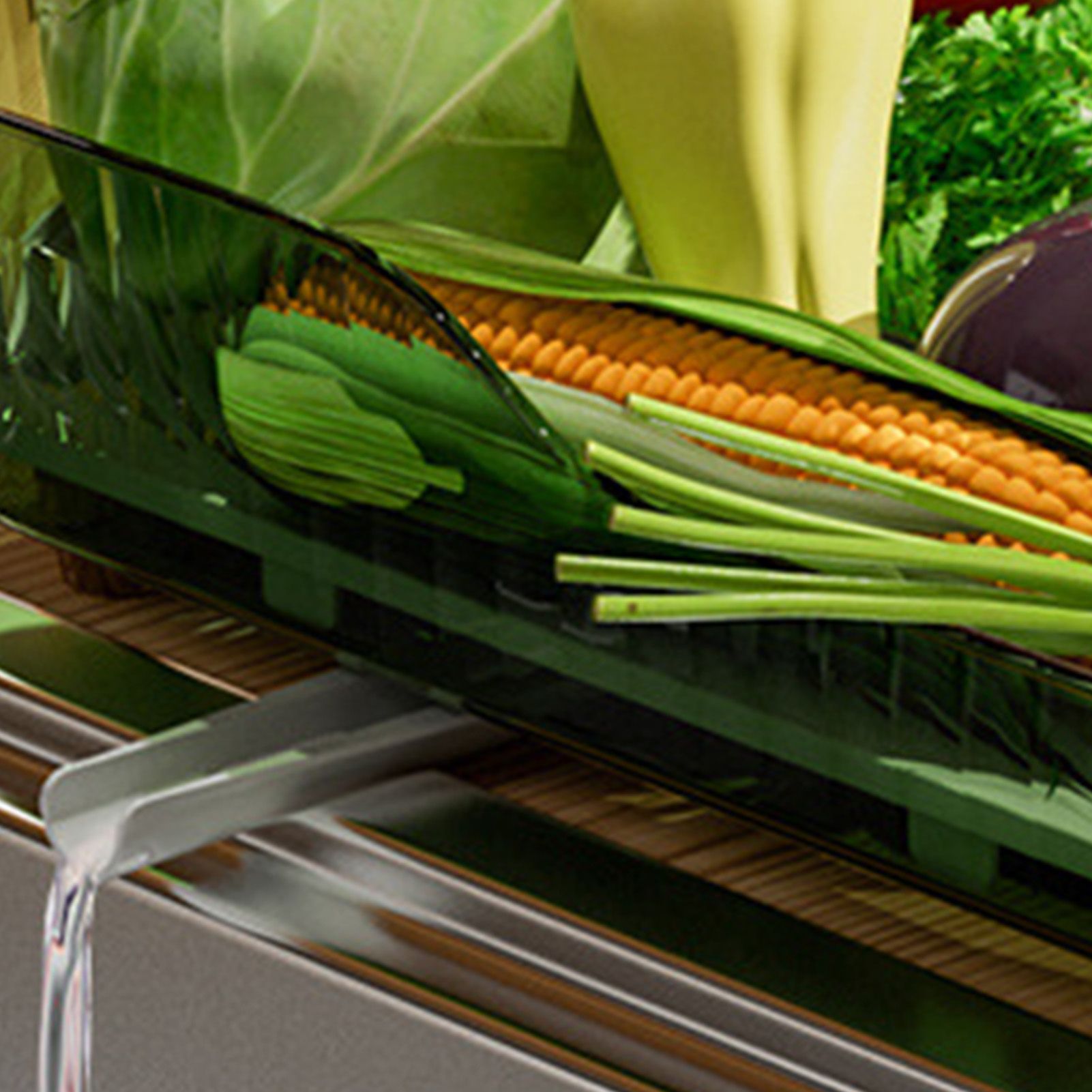 Dish Drying Rack Plastic Visualize Diversion Effluent Dish Diversion Rack for Chopsticks Bowl Plate Spoon Transparent Green - Image 7