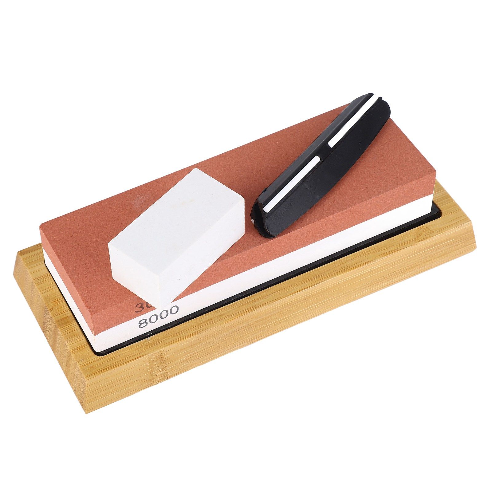 Knife Sharpening Stone 3000 8000 Grit Red White Dual Sided Wooden Base Whetstone for Kitchen Home Restaurant - Image 5