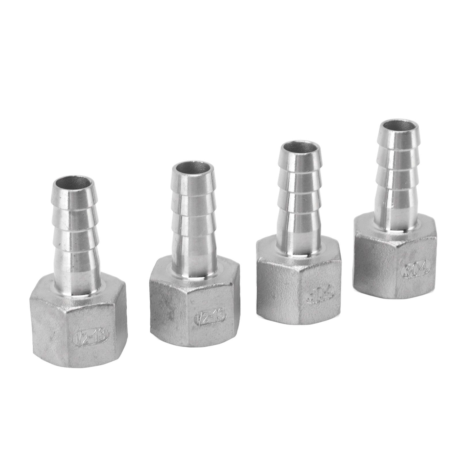 4pcs 13mm 1/2in Hose Barb Connector Hose Barb Coupler Stainless Steel Pipe Fitting for Beer Cooler - Image 4